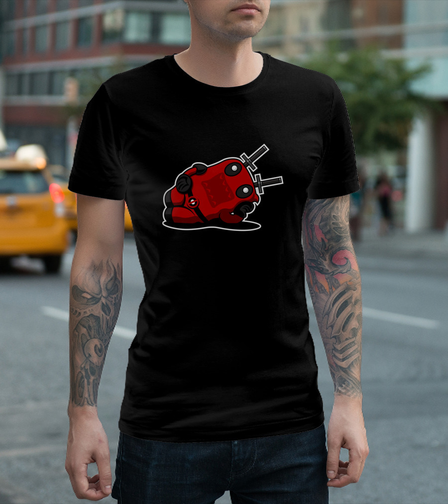 Domokool Domo Kun as Deadpool Samurai Swords T-Shirt