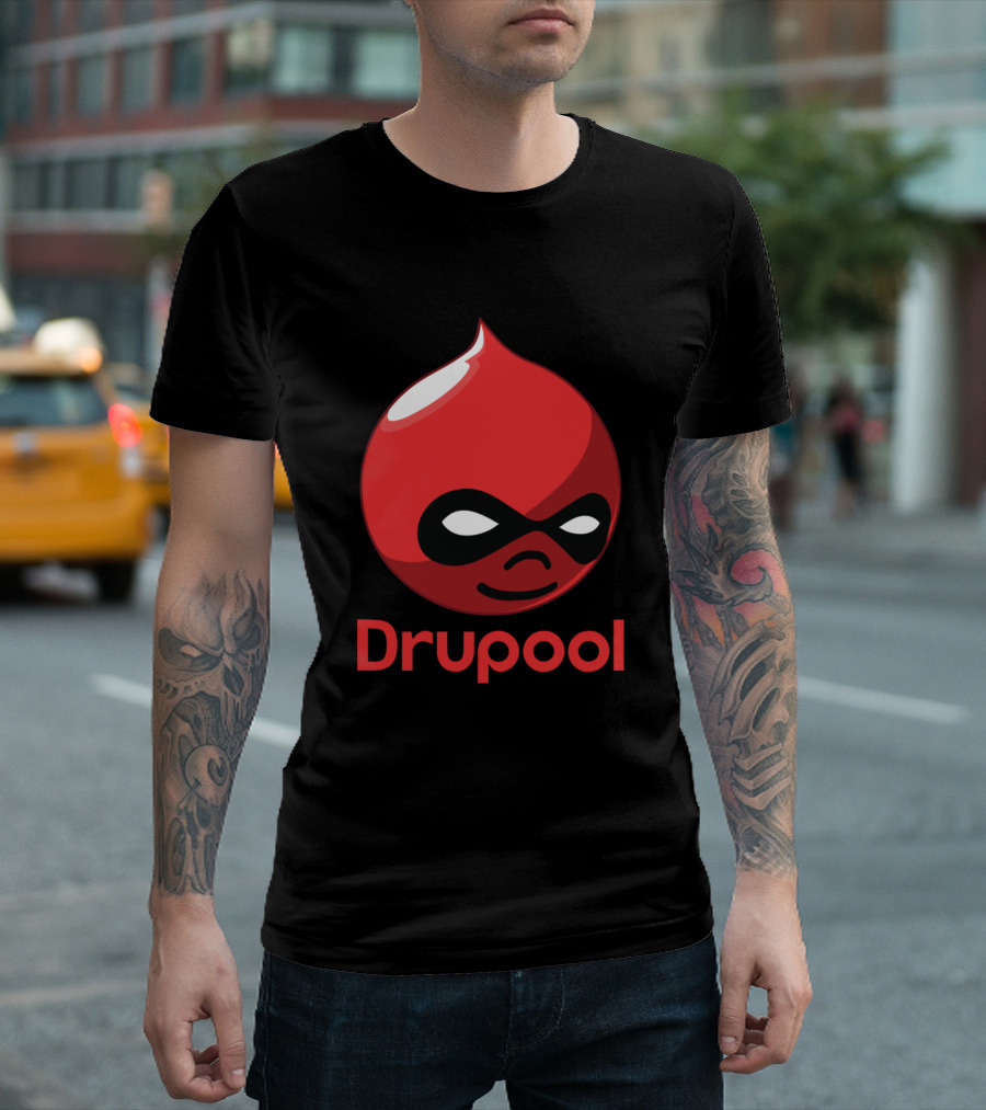 Drupool Red Masked Icon Mashup T-Shirt