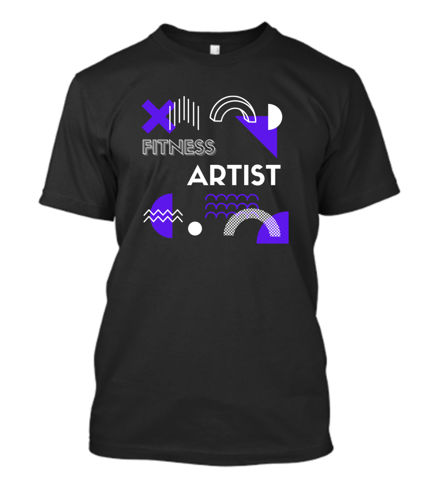 Fitness Artist Geometric Shapes T-Shirt