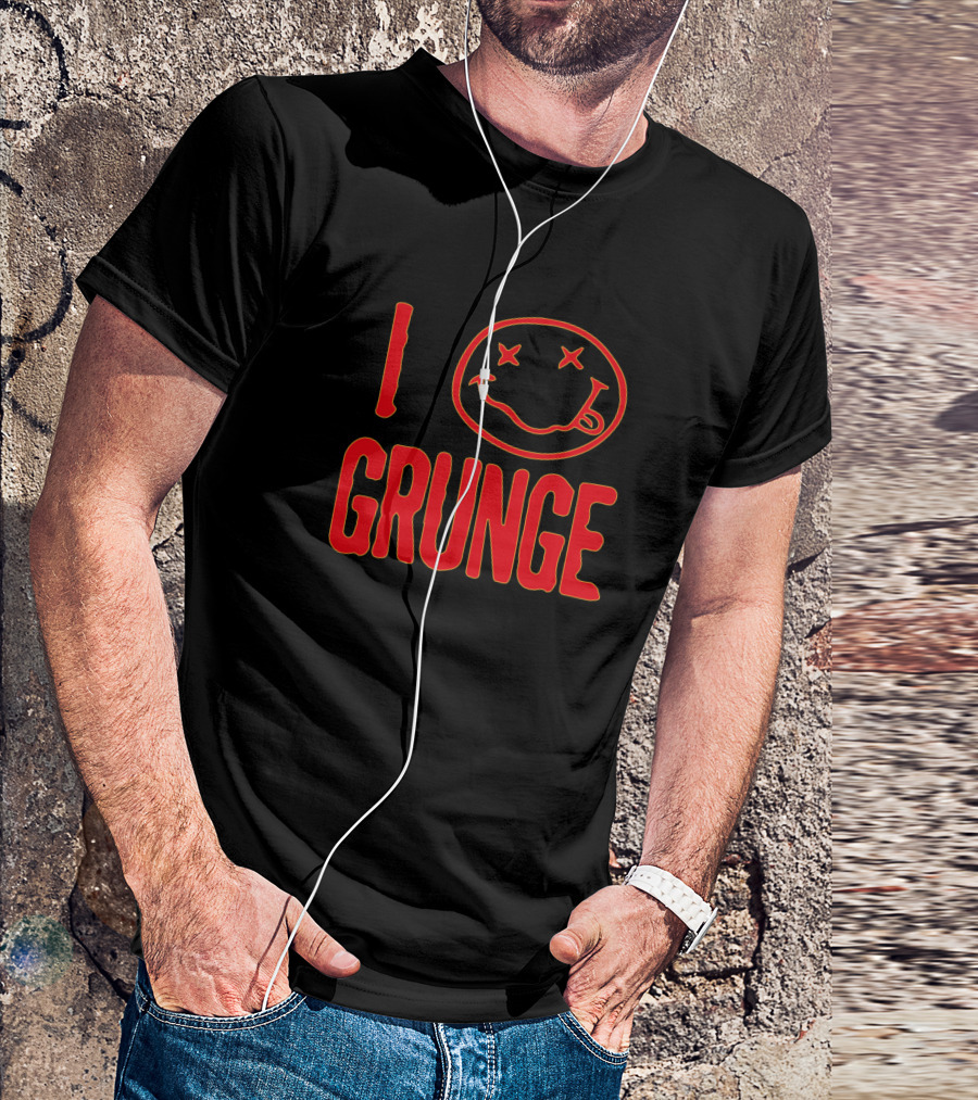 I Grunge Smiley Face Iconic T-Shirt