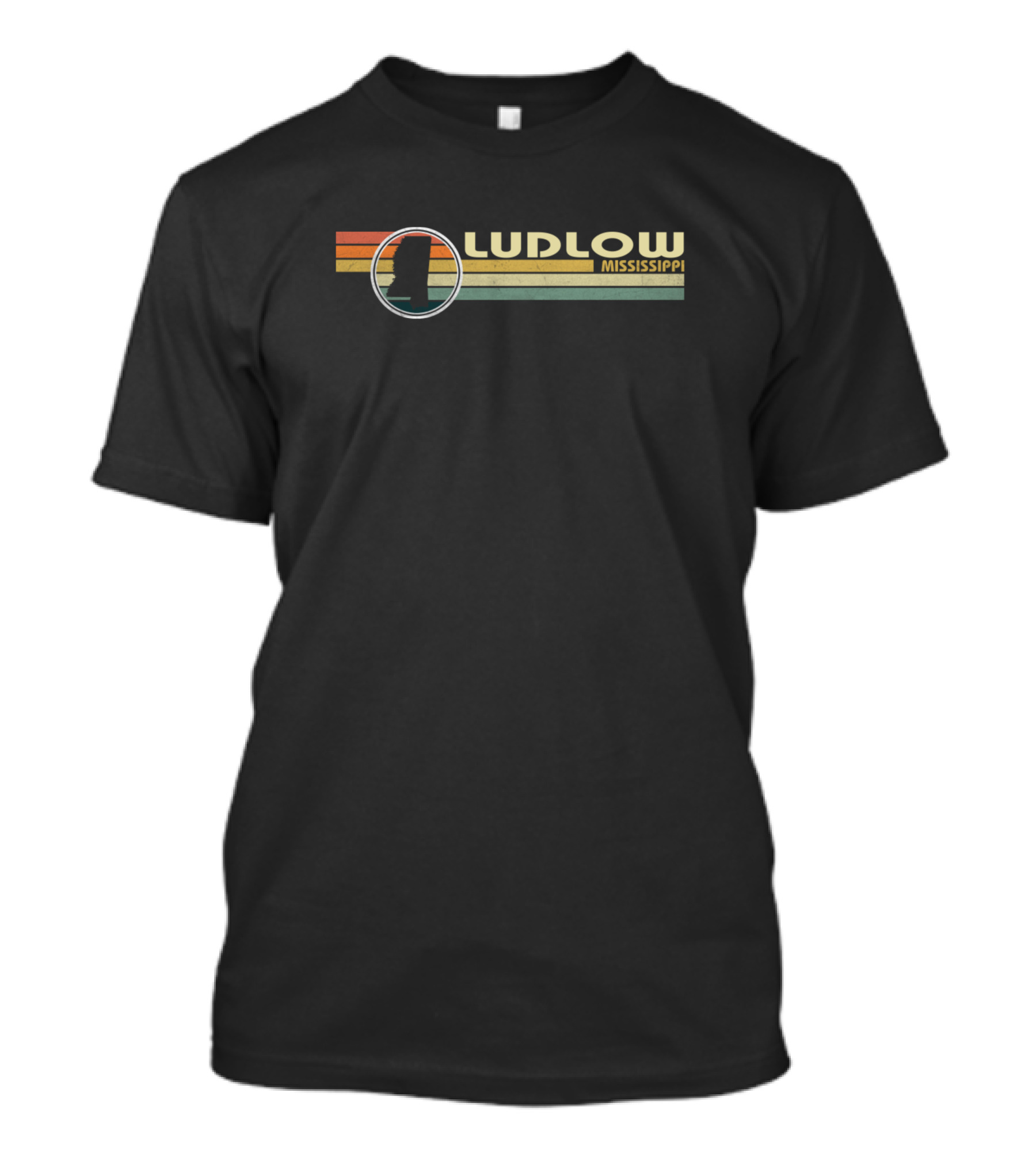 Ludlow Mississippi Vintage Retro Sunset T-Shirt