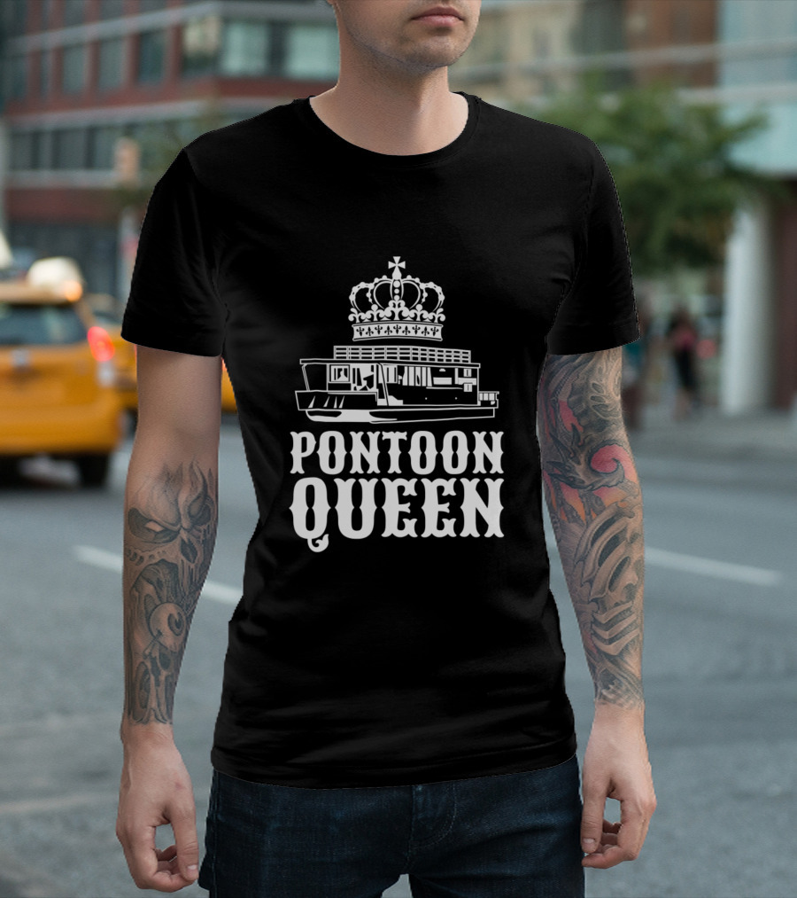 Pontoon Queen Crowned Pontooning Adventure T-Shirt