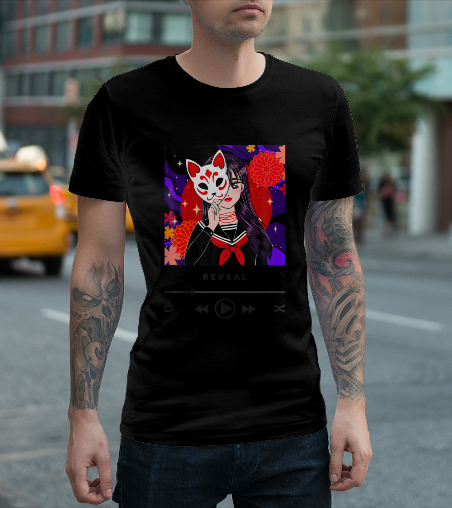 Reveal Music Manga Masked Girl Blossoms T-Shirt