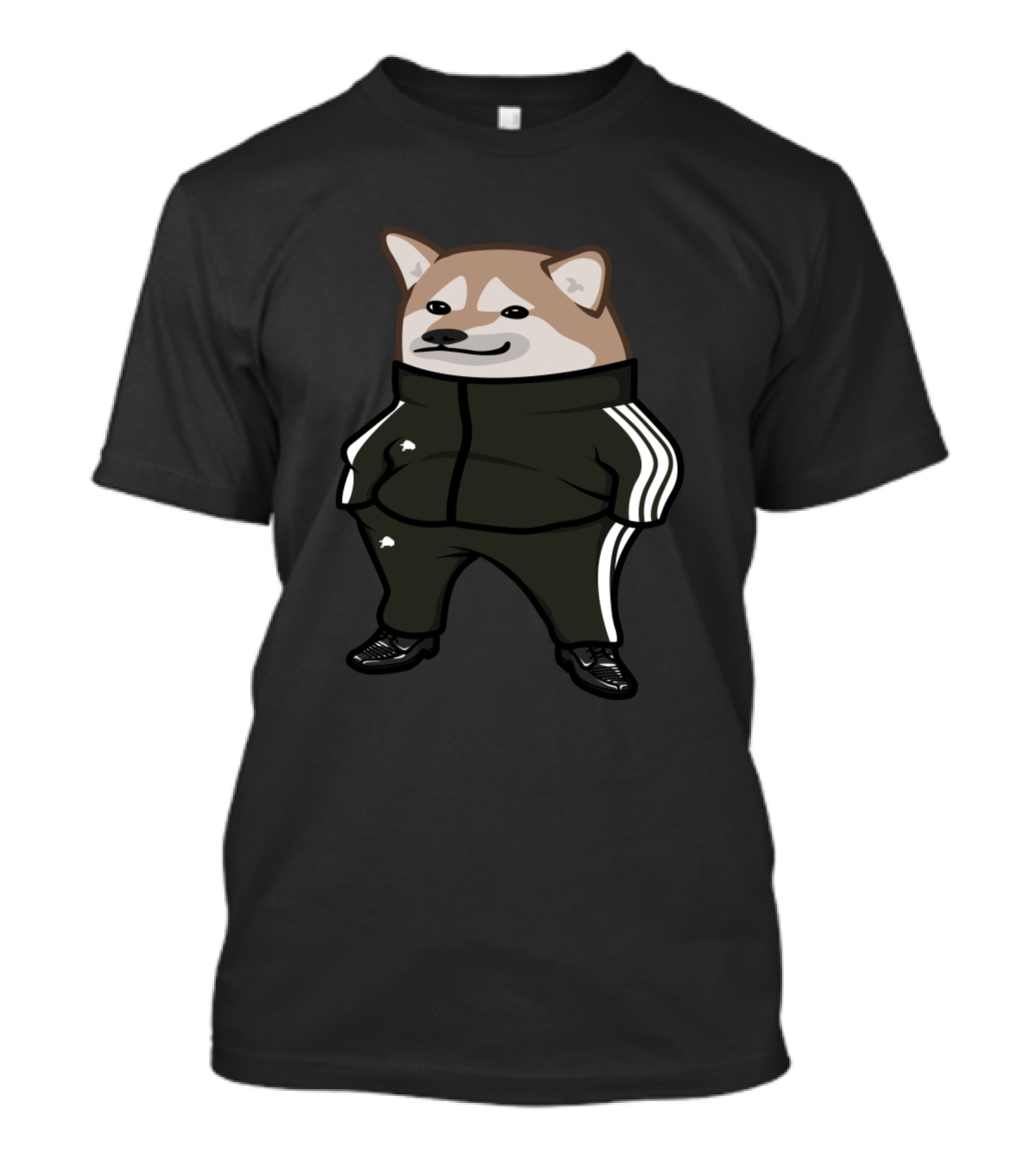 Slav Cheebs Dog In Tracksuit With Stripes T-Shirt