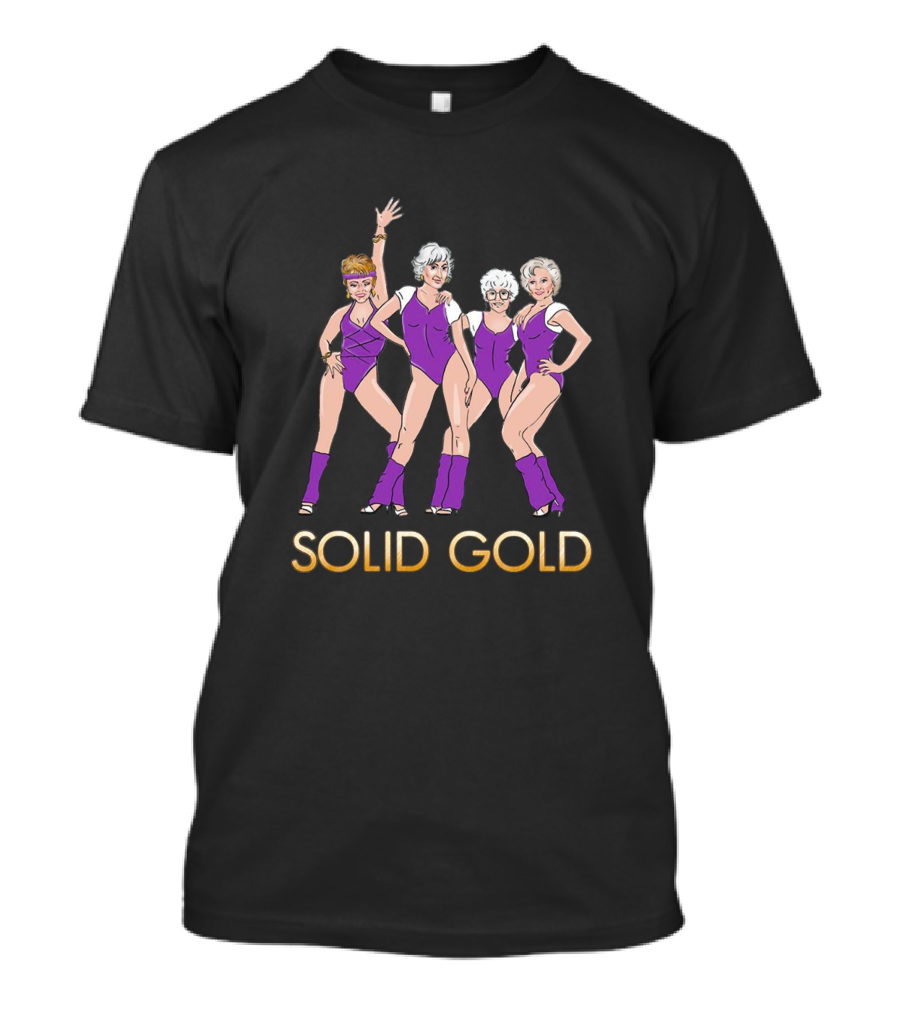 Solid Gold Dance Squad In Purple Leotards T-Shirt