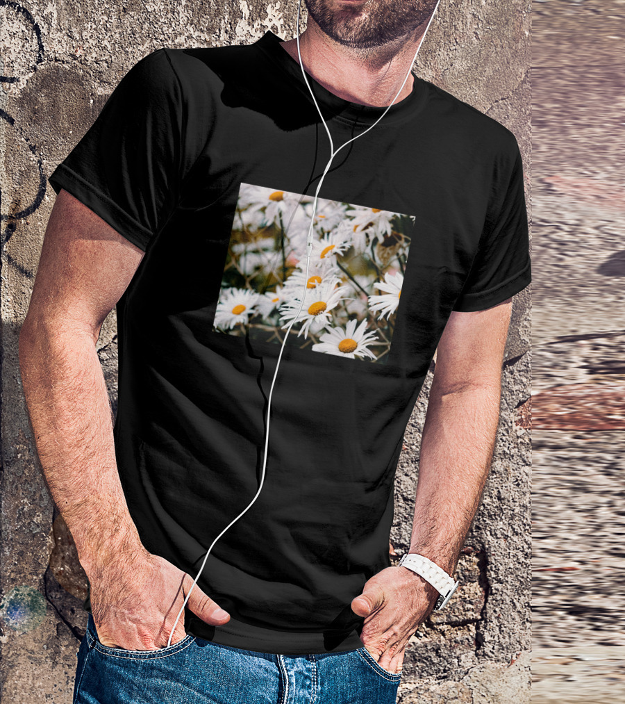 View Of A Bunch Of Daisies Blooming Gently In Nature T-Shirt