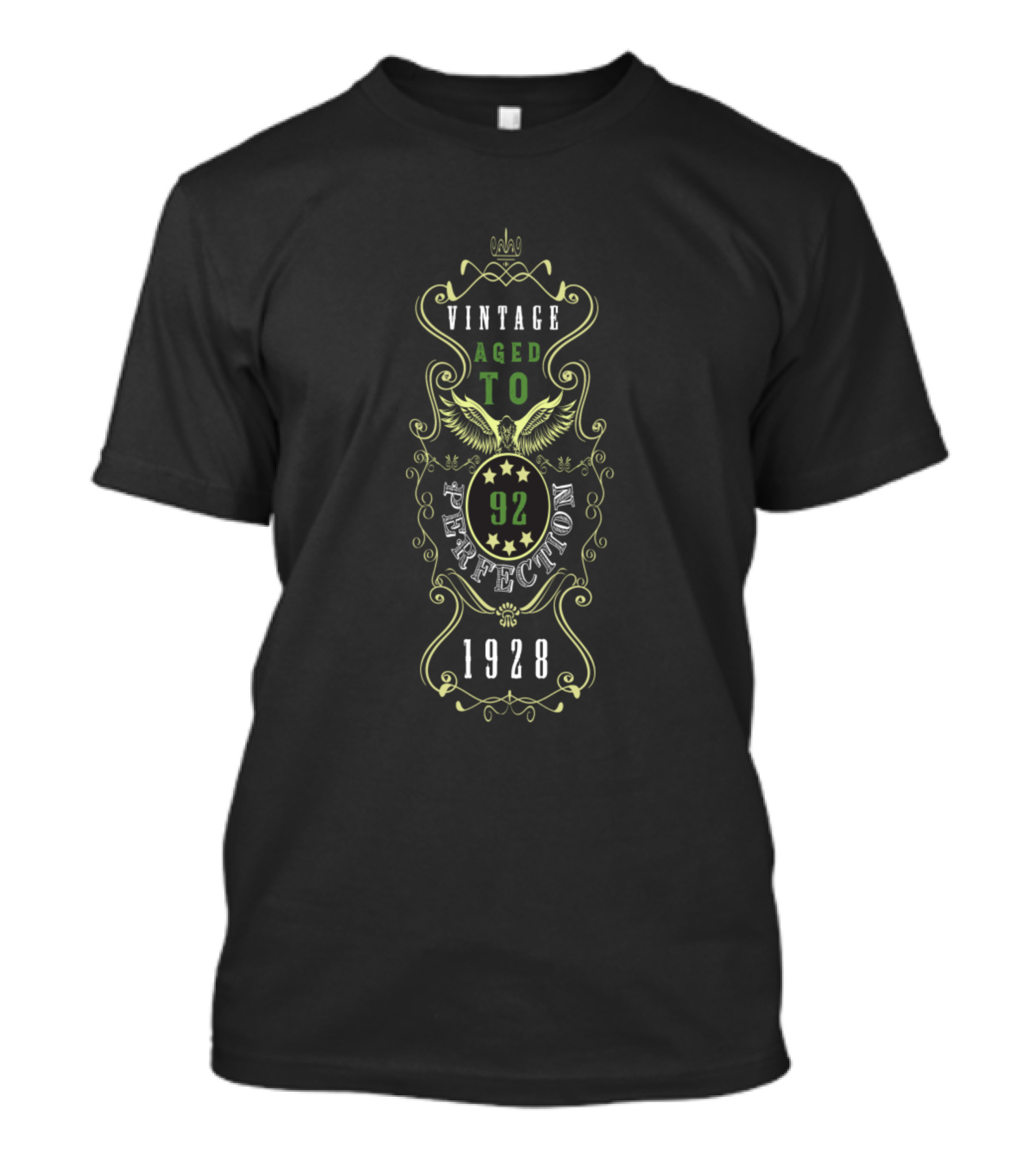 Vintage Aged To 92 Perfection 1928 Eagle Laurel Ornate T-Shirt