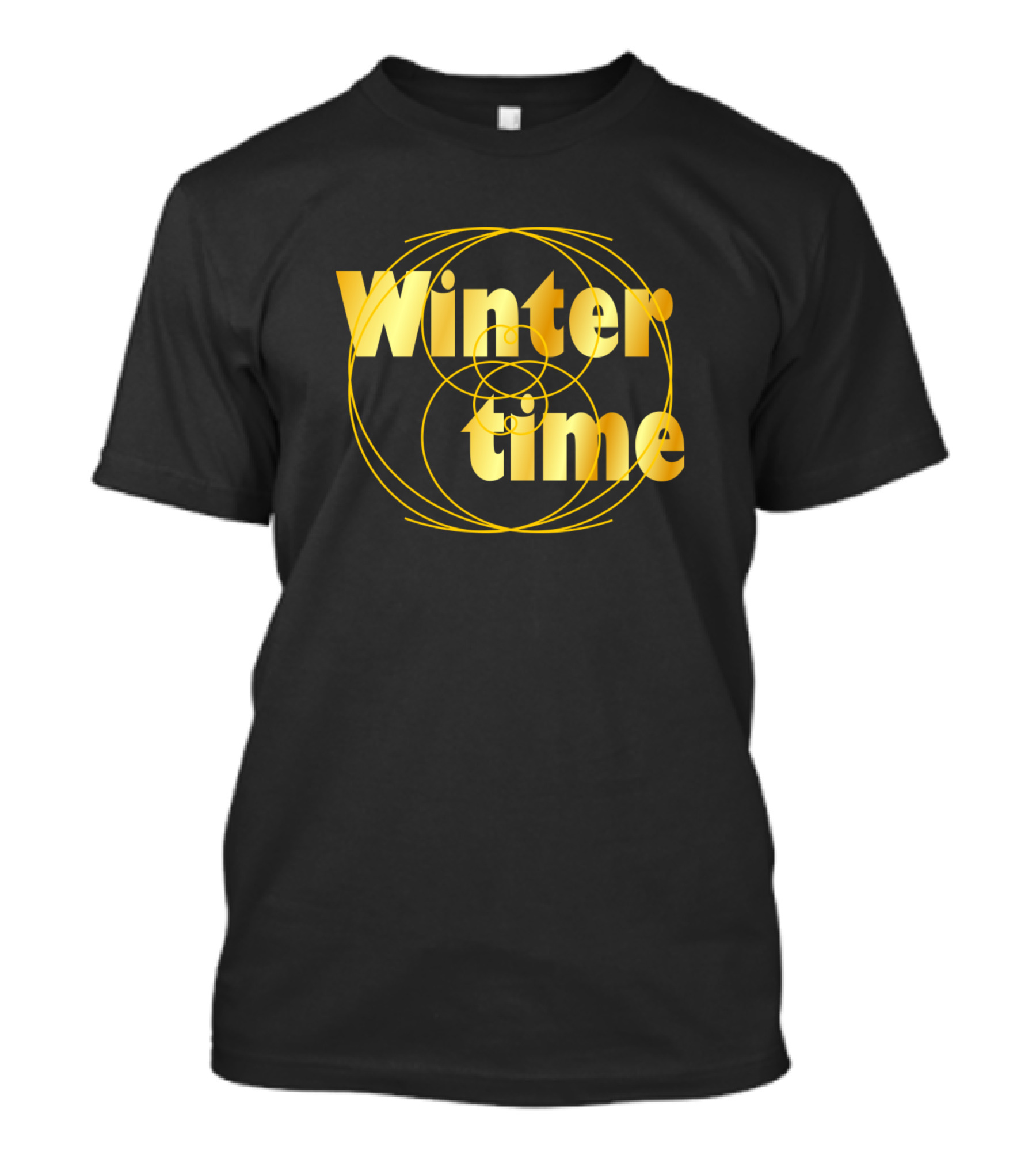 Wintertime Golden Geometric Circles T-Shirt