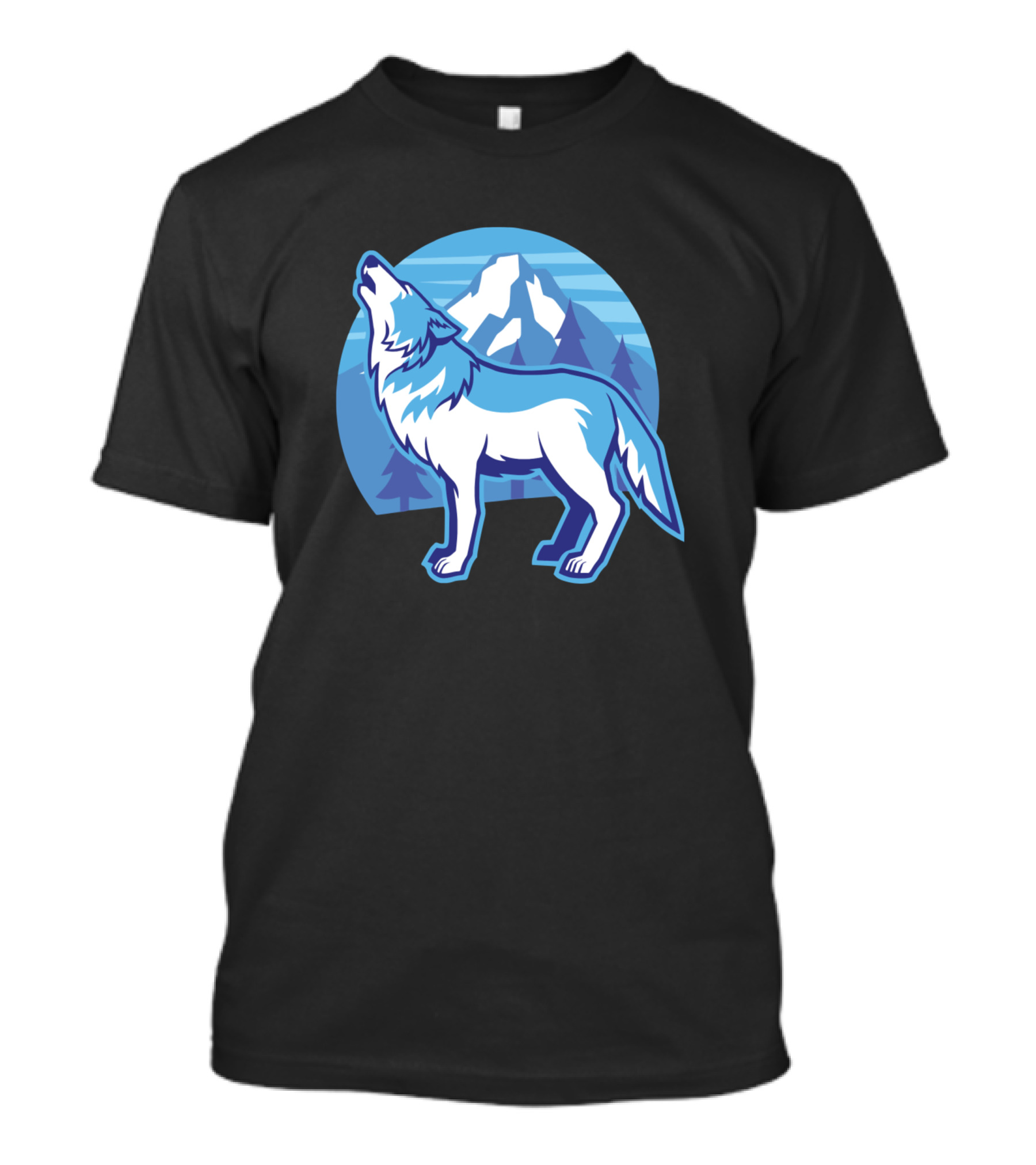 Wolf Lovers Wildlife Mountain Howling Wolf T-Shirt