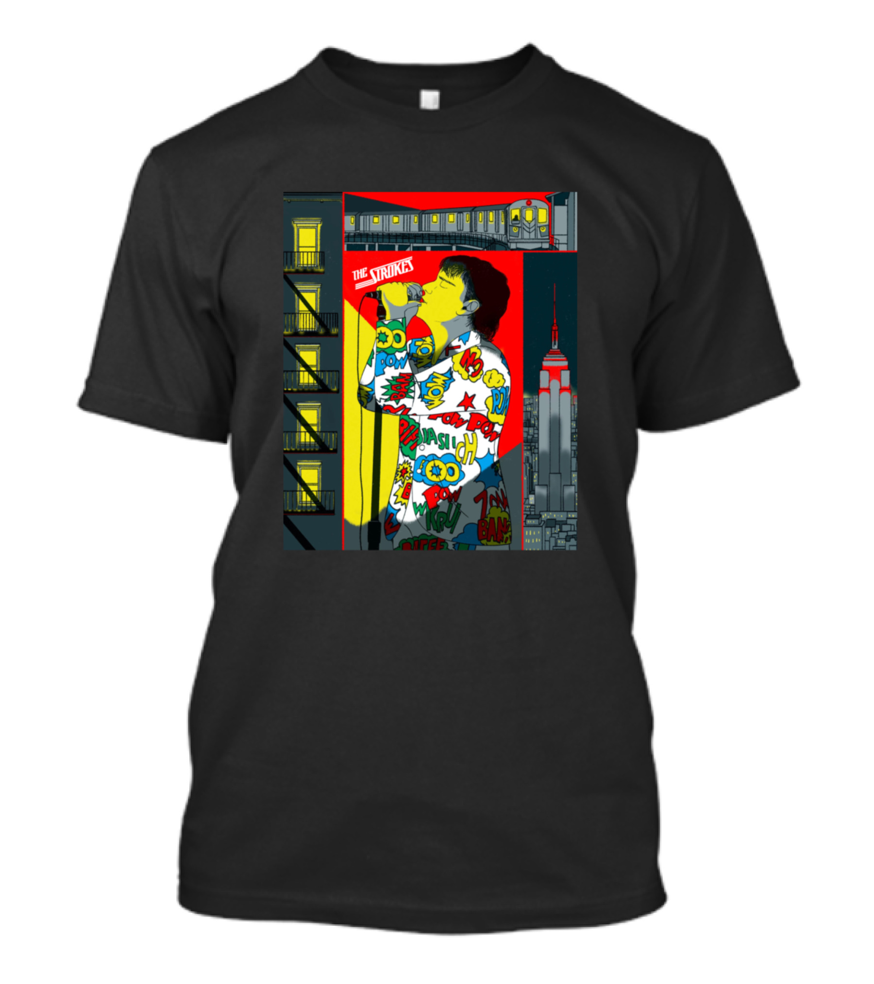 The Strokes New York City Pop Art Subway Empire State Building T-Shirt