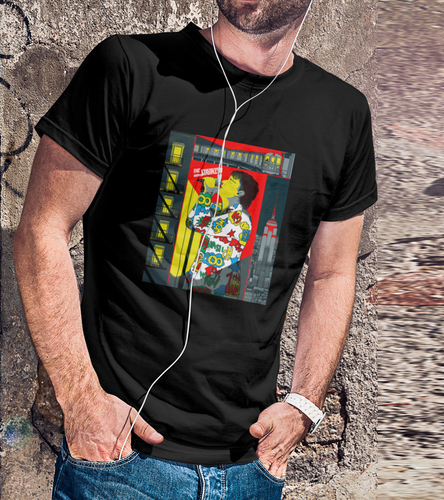 The Strokes New York City Pop Art Subway Empire State Building T-Shirt