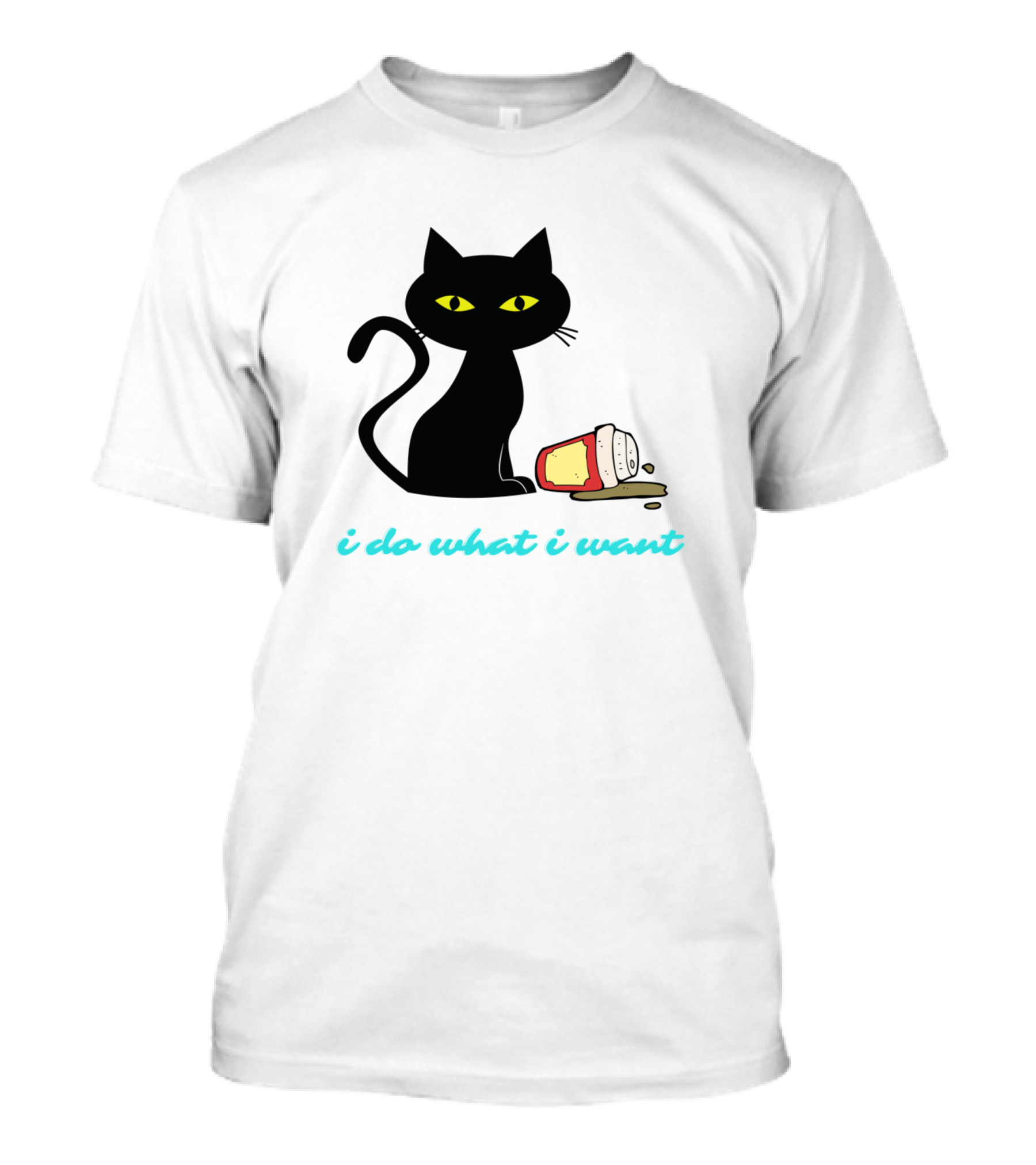Cat I Do What I Want Coffee Spill Mischief T-Shirt