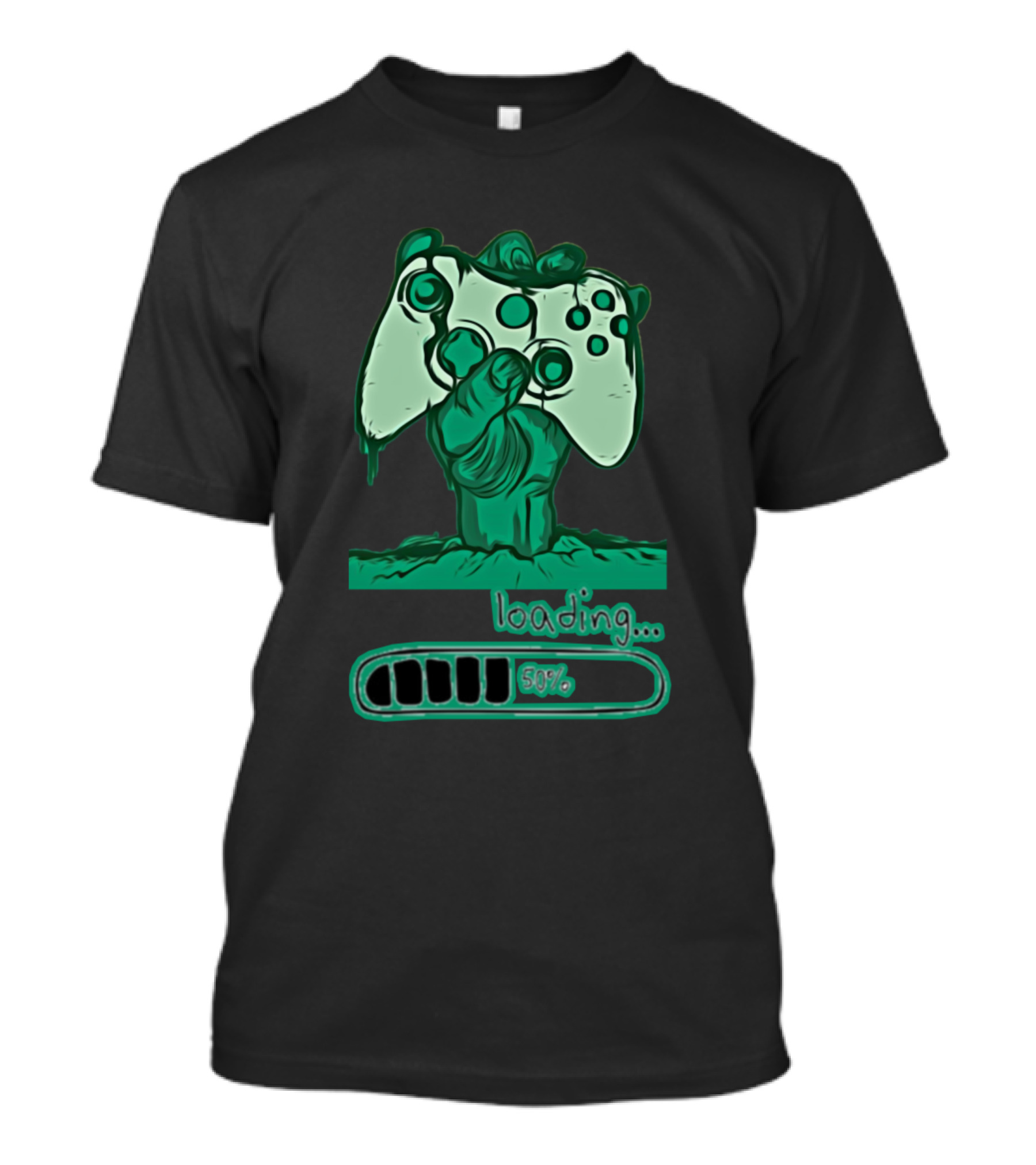 Game Loading Hand Holding Controller 50% T-Shirt