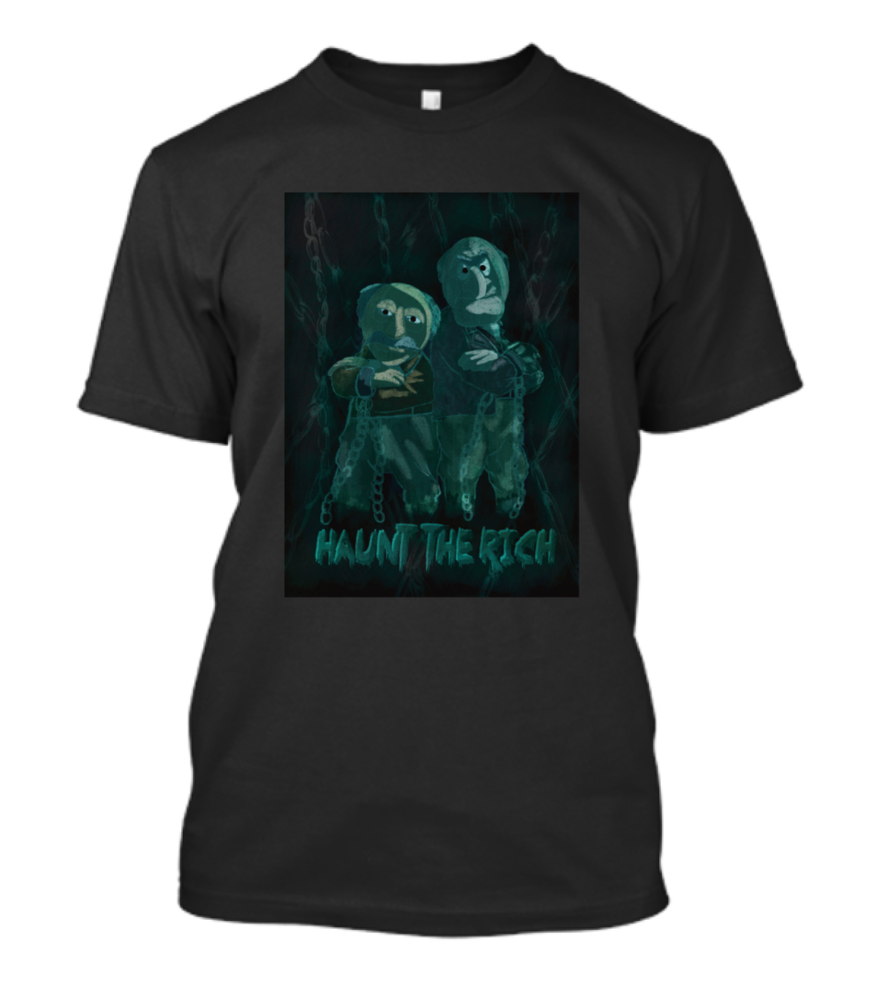Haunt The Rich Ghostly Figures Chains Dark T-Shirt