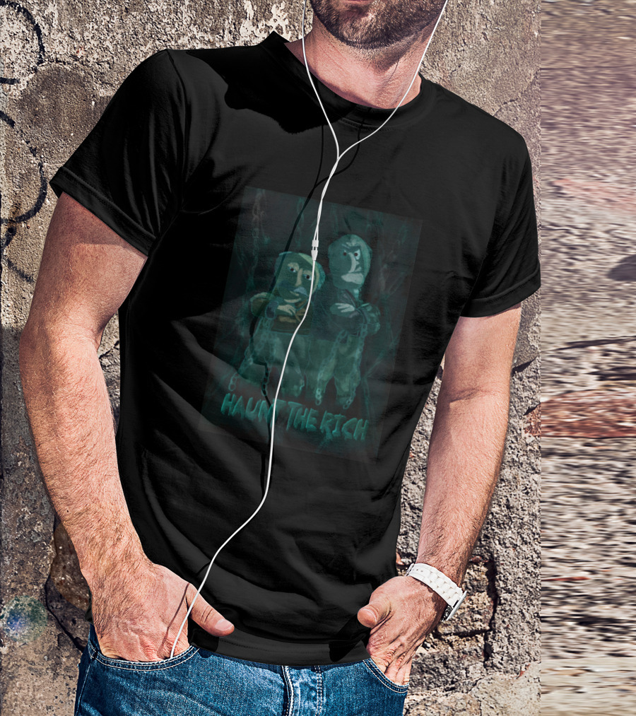 Haunt The Rich Ghostly Figures Chains Dark T-Shirt