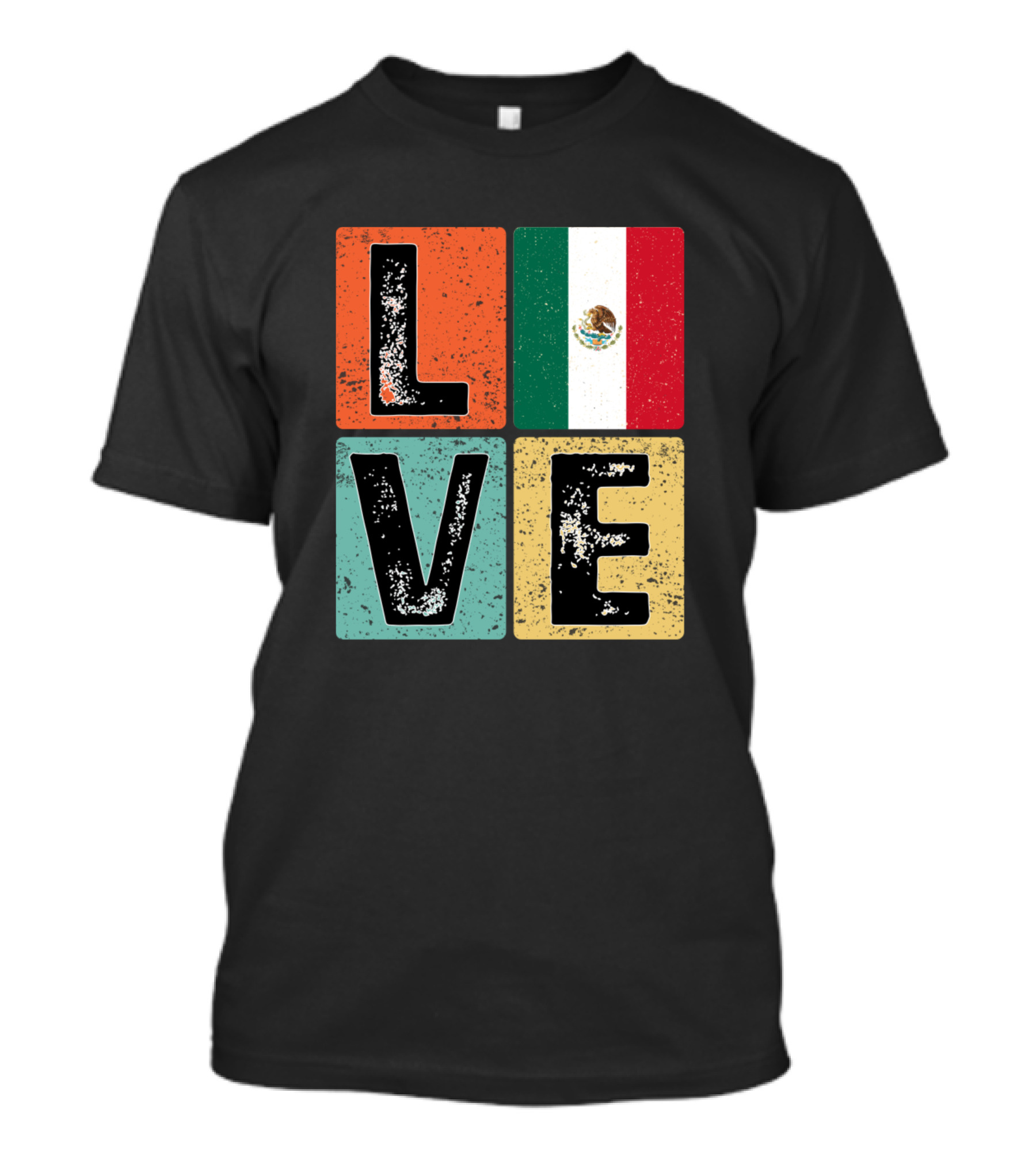 LOVE Mexico Flag Mexican Pride T-Shirt