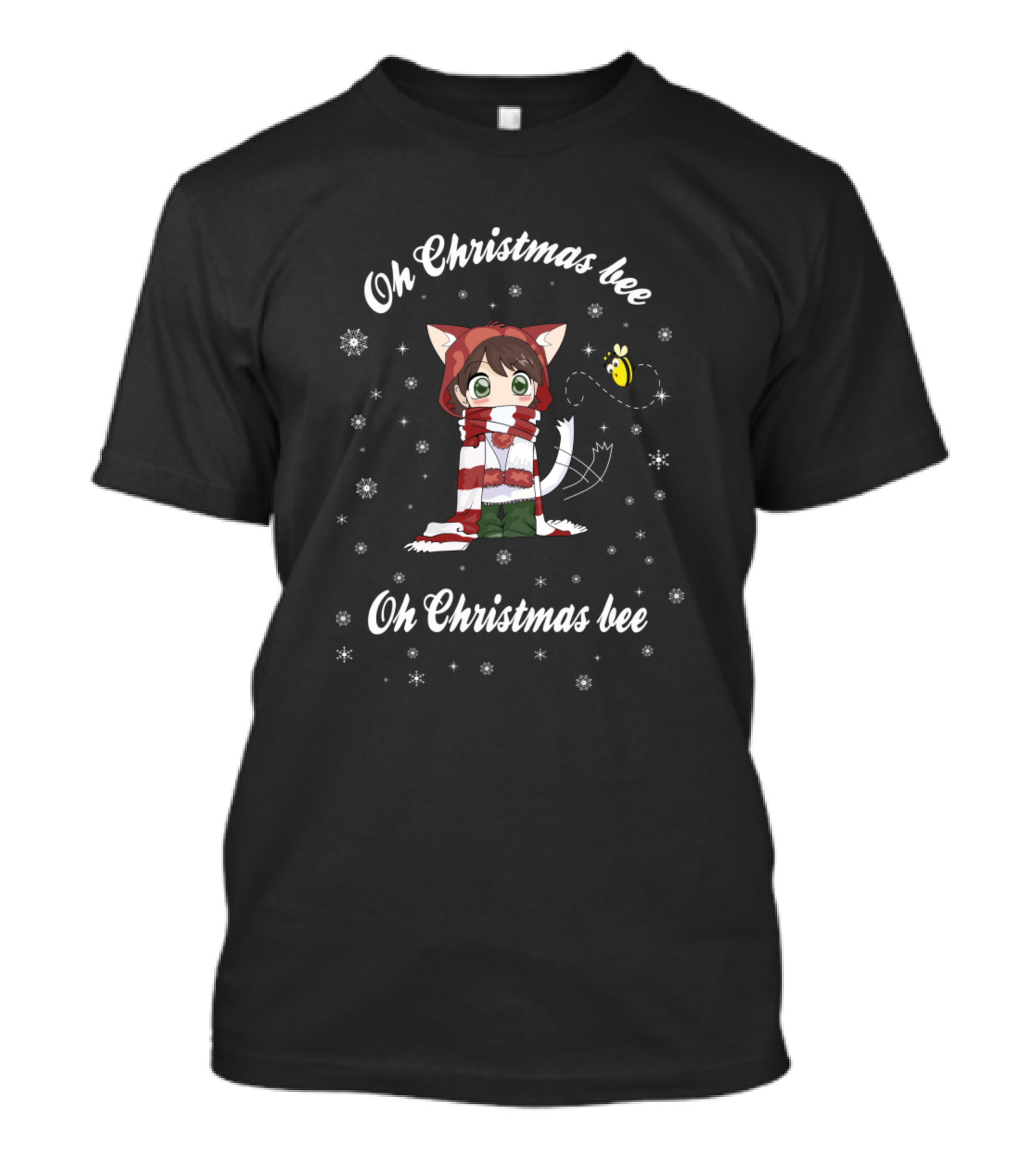 Oh Christmas Bee Anime Character Festive T-Shirt
