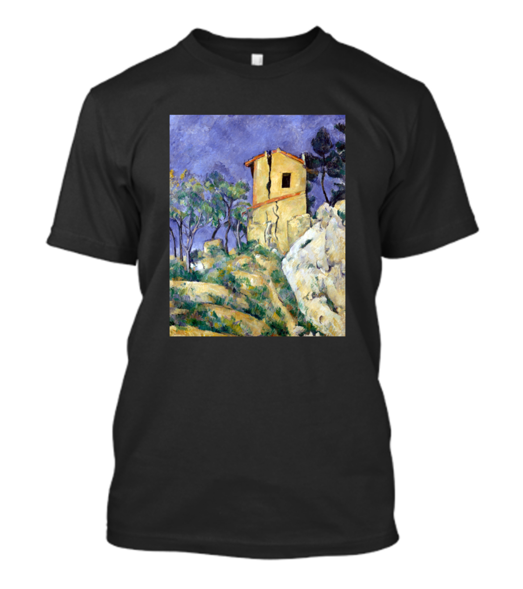 Paul Cezanne The House With The Cracked Walls Painting Landscape T-Shirt