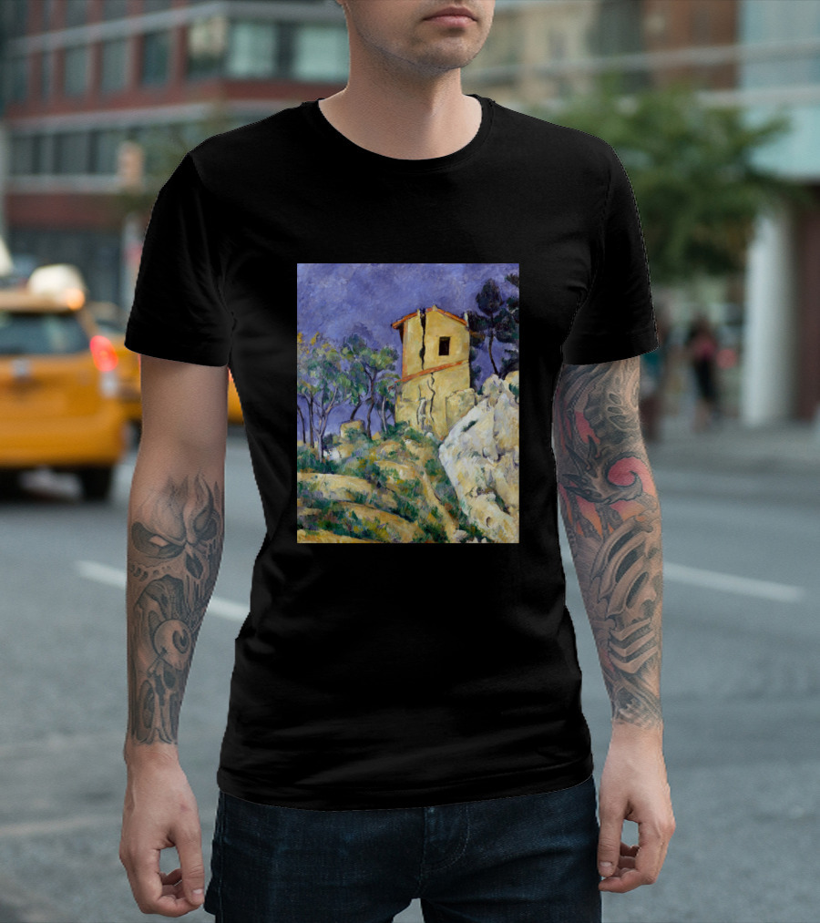 Paul Cezanne The House With The Cracked Walls Painting Landscape T-Shirt