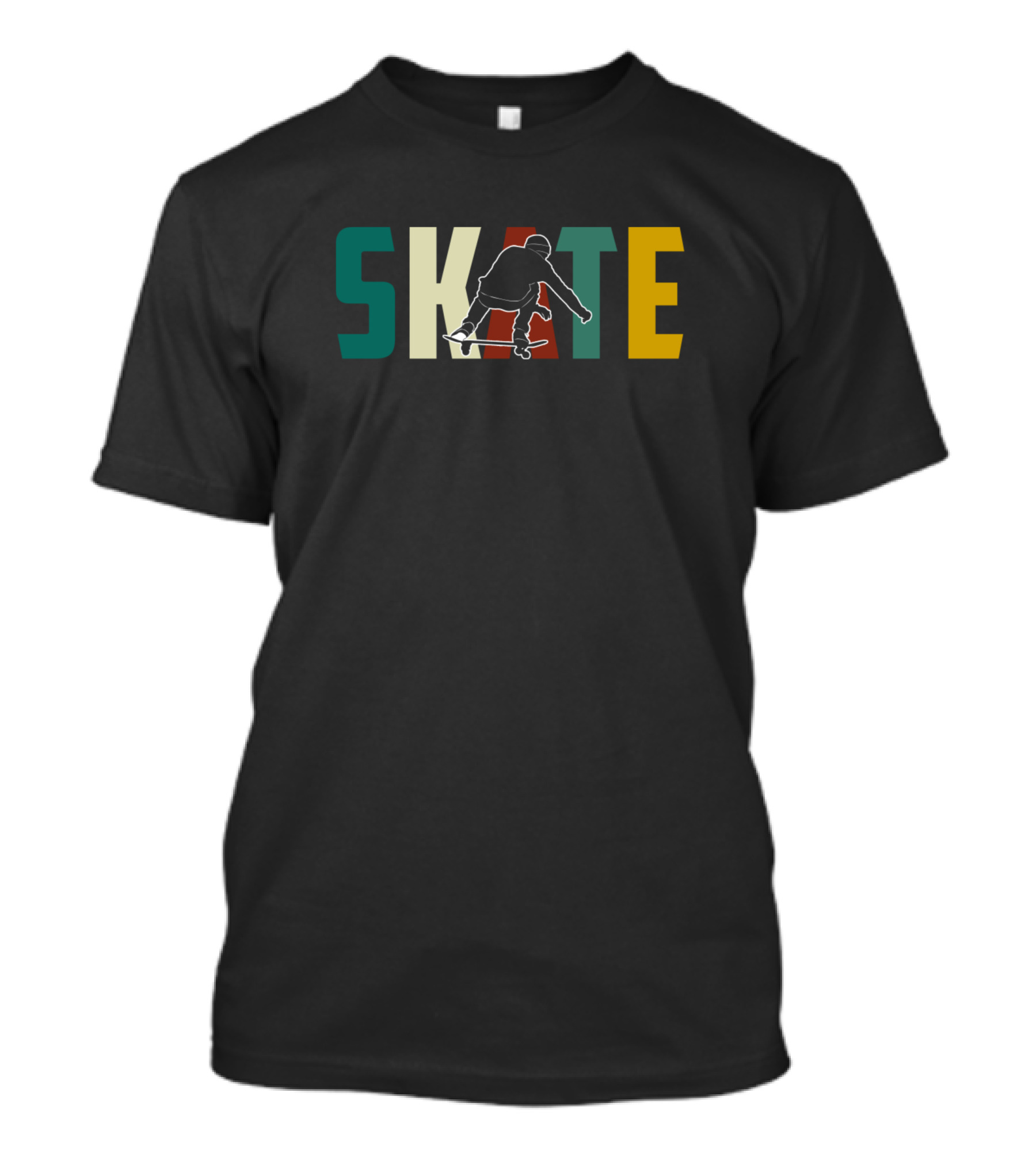 Skateboard Silhouette Retro Vintage Skateboarding T-Shirt