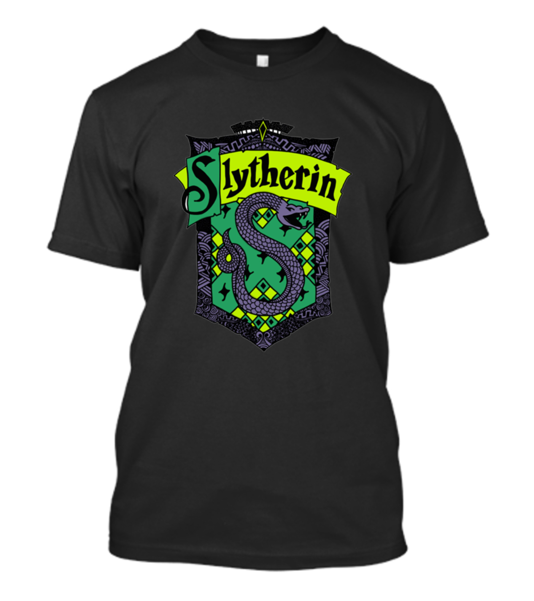 Slytherin Crest With Green Snake And Shield T-Shirt