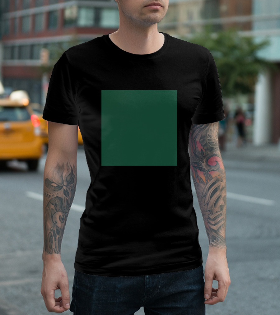 Teal Colour Square T-Shirt