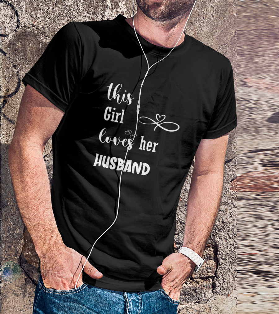 This Girl Loves Her Husband With Heart Accents T-Shirt