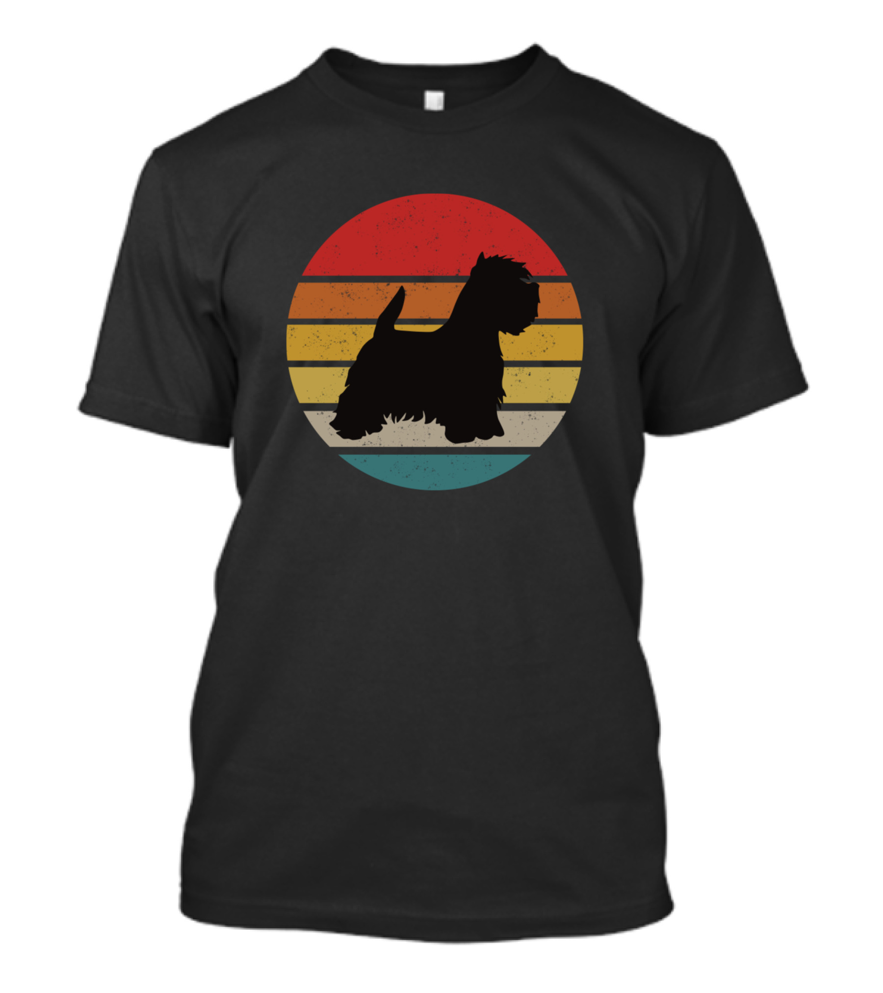 Retro Sunset West Highland Terrier T-Shirt