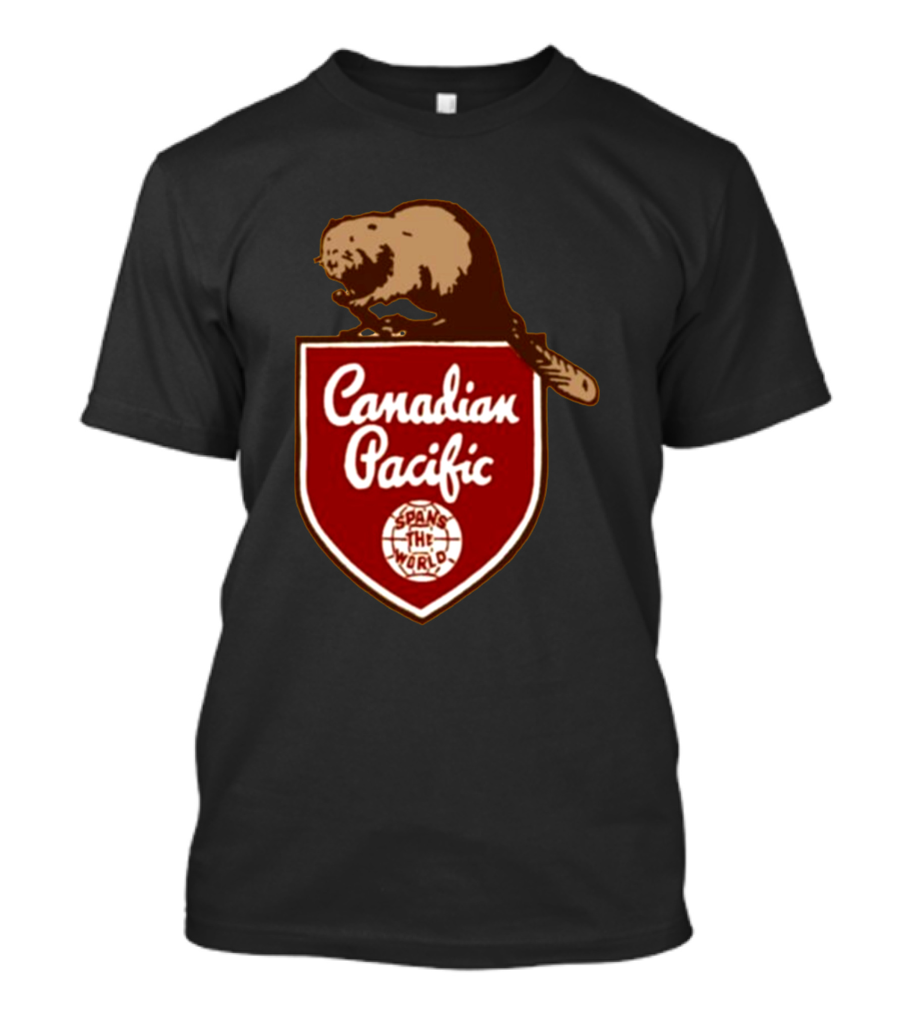 Canadian Pacific Spans The World Beaver Emblem T-Shirt