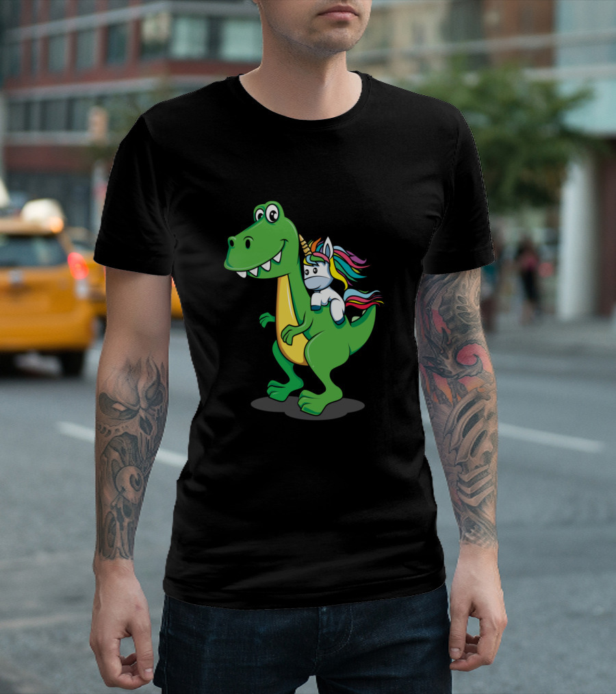 Dino And Unicorns Adventure Duo T-Shirt