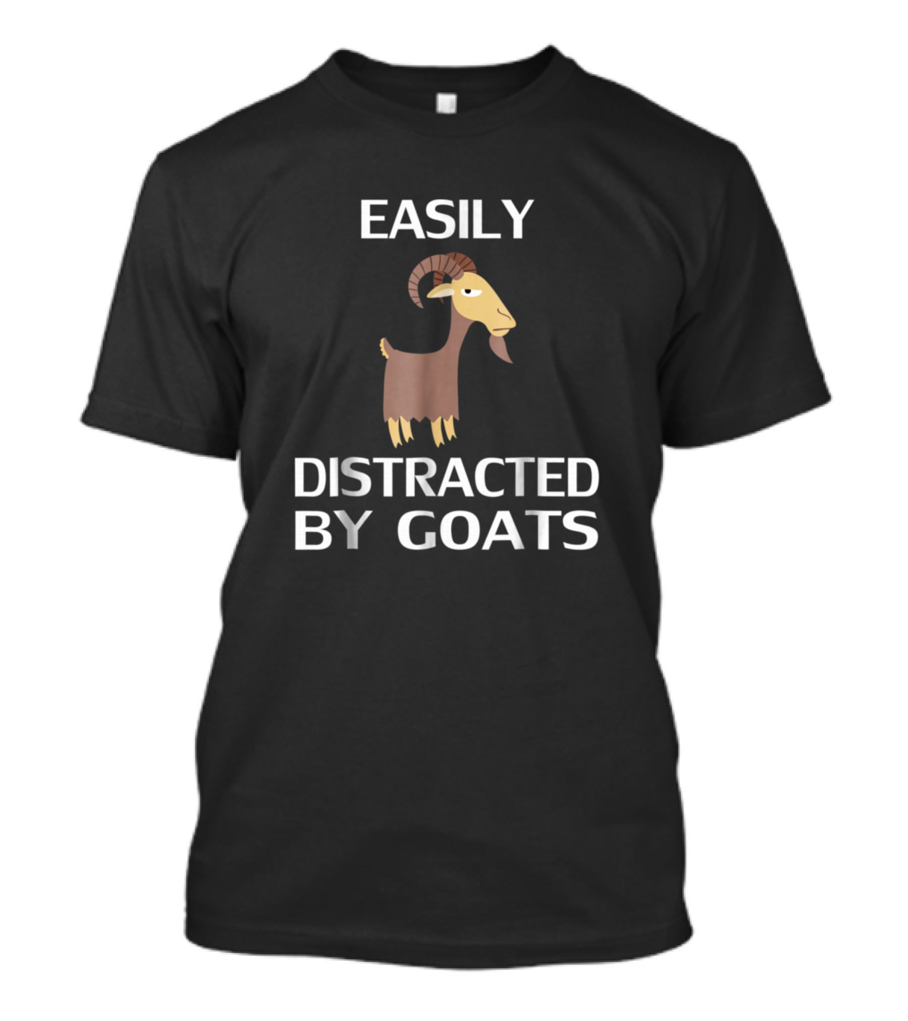 Easily Distracted By Goats Funny Goat T-Shirt