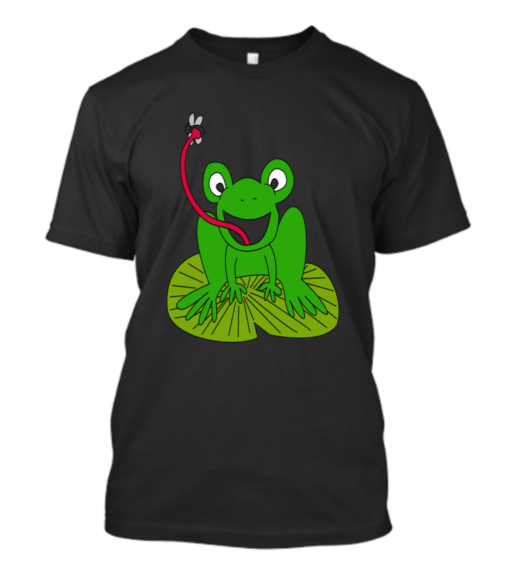 Frog Eating Fly On Lily Pad T-Shirt