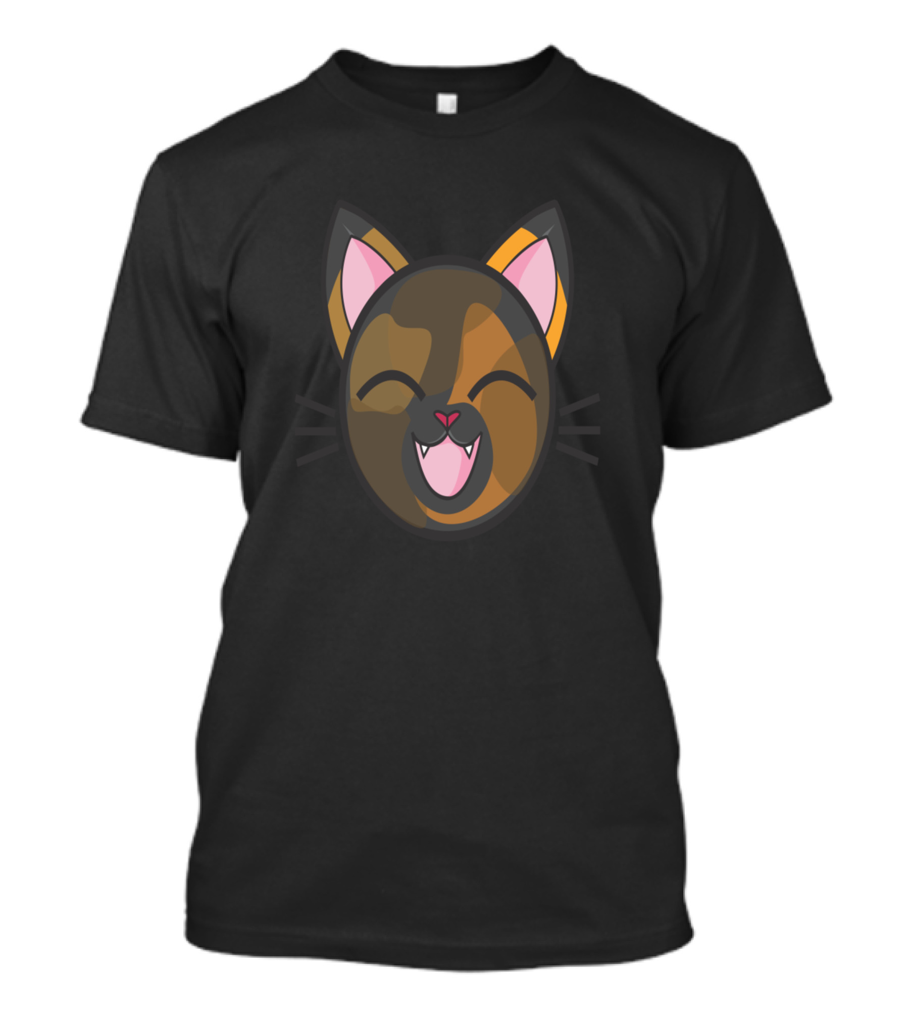 Head Cats Smiling Brown Cat Face T-Shirt