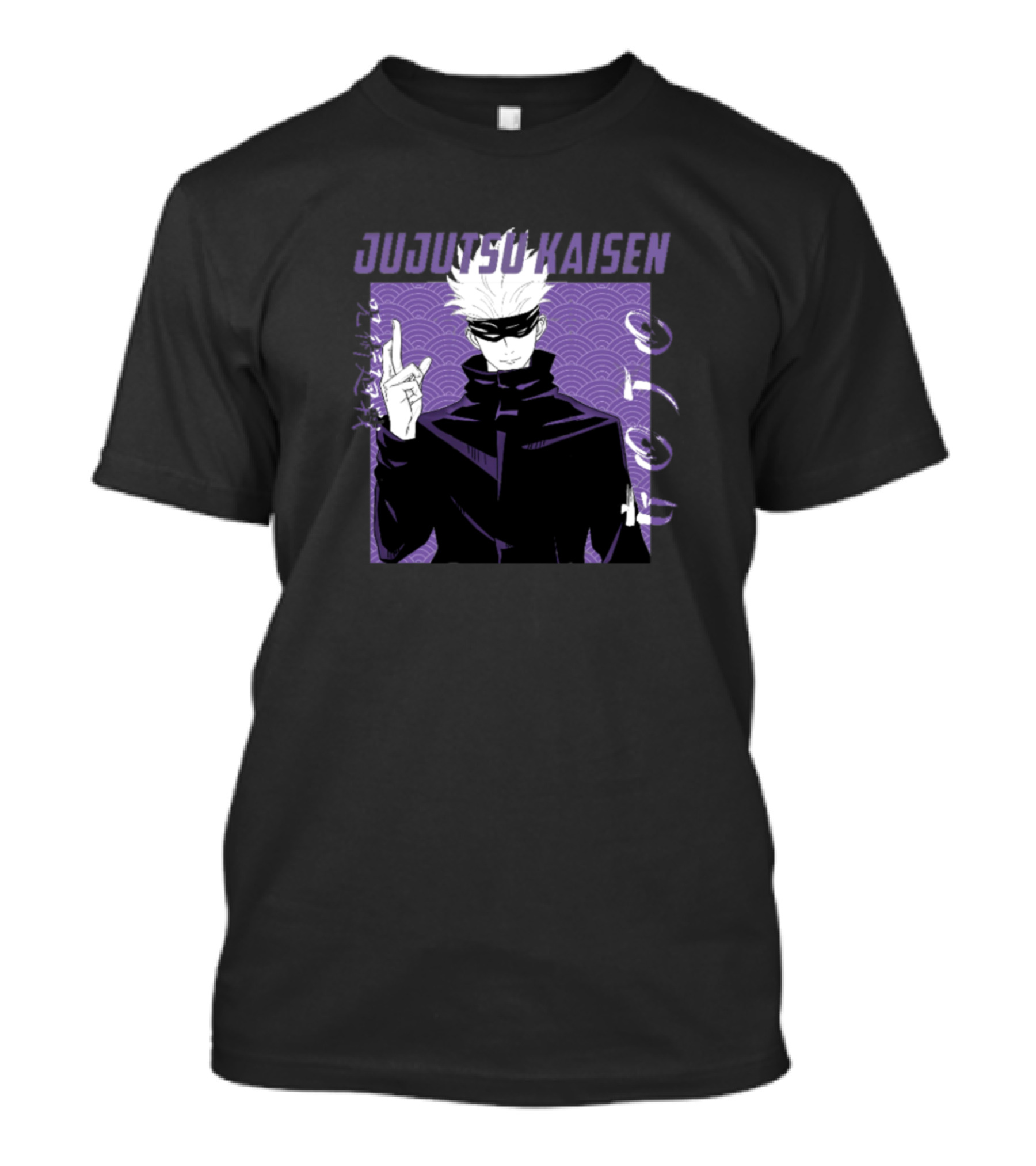 Jujutsu Kaisen Satoru Gojo Dark Style Purple Background T-Shirt