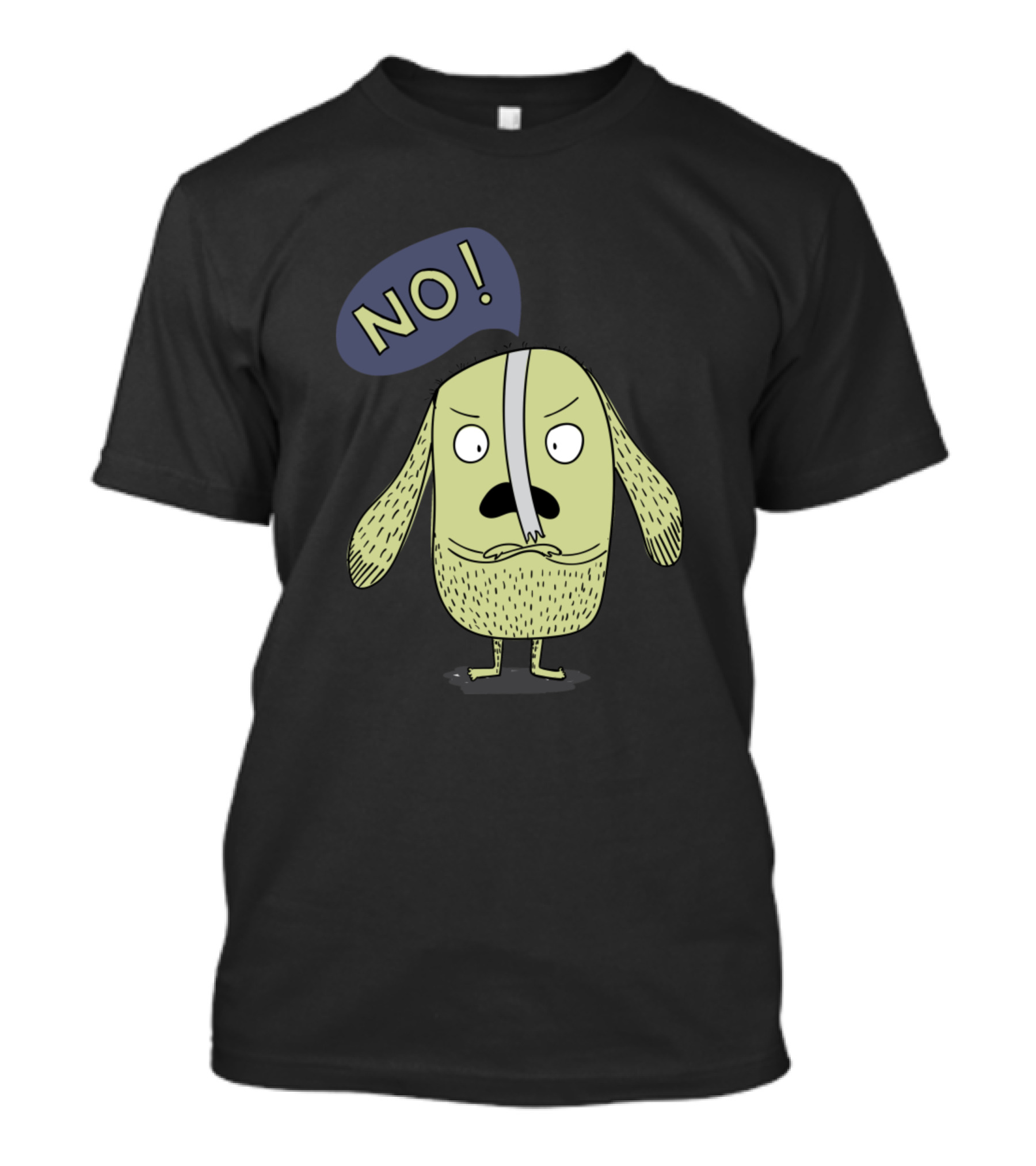 Grumpy Cartoon Character With No Expression T-Shirt