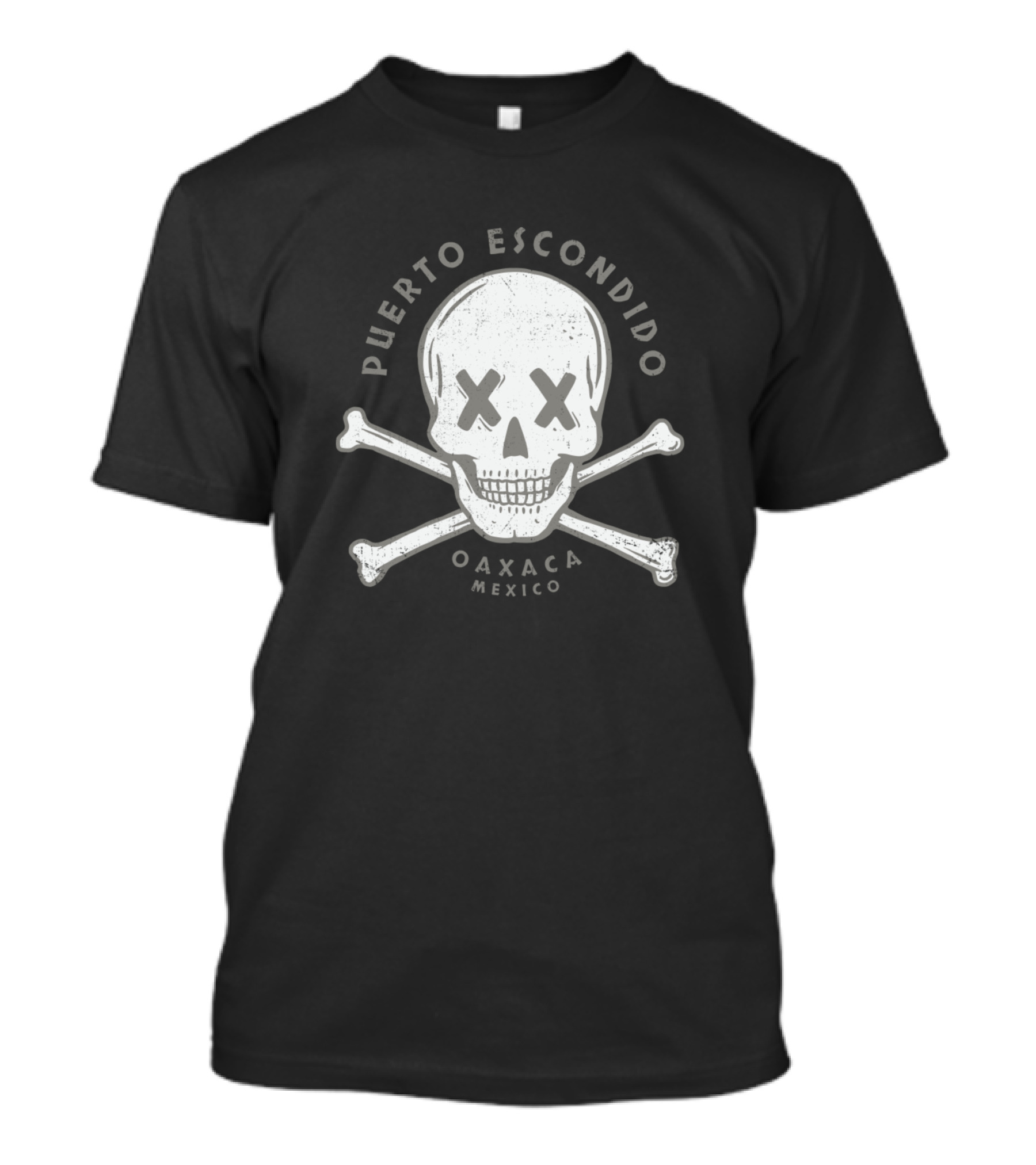 Puerto Escondido Oaxaca Mexico Skull And Crossbones T-Shirt