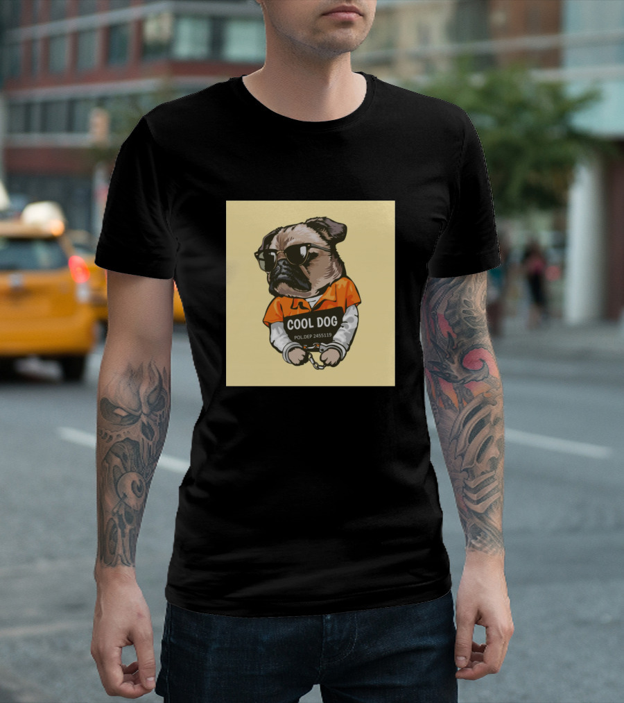Pug Dogs Sweet Pets Puppy Cool Dog POLICE 245519 T-Shirt