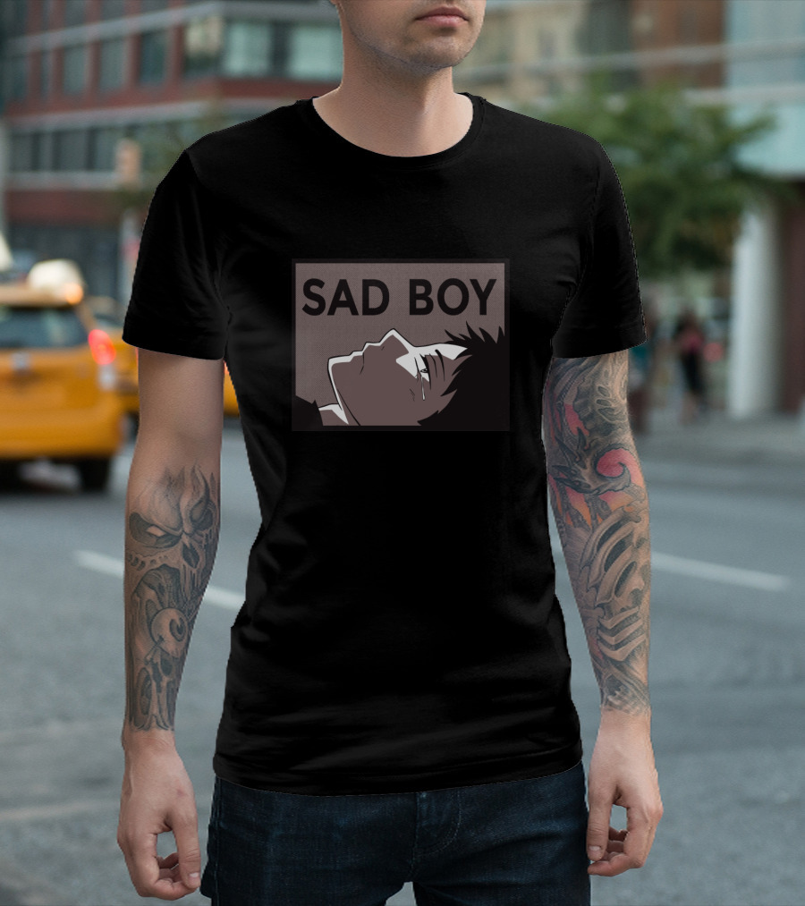 Sad Boy Anime Aesthetic Vaporwave Japanese Otaku Bishonen T-Shirt