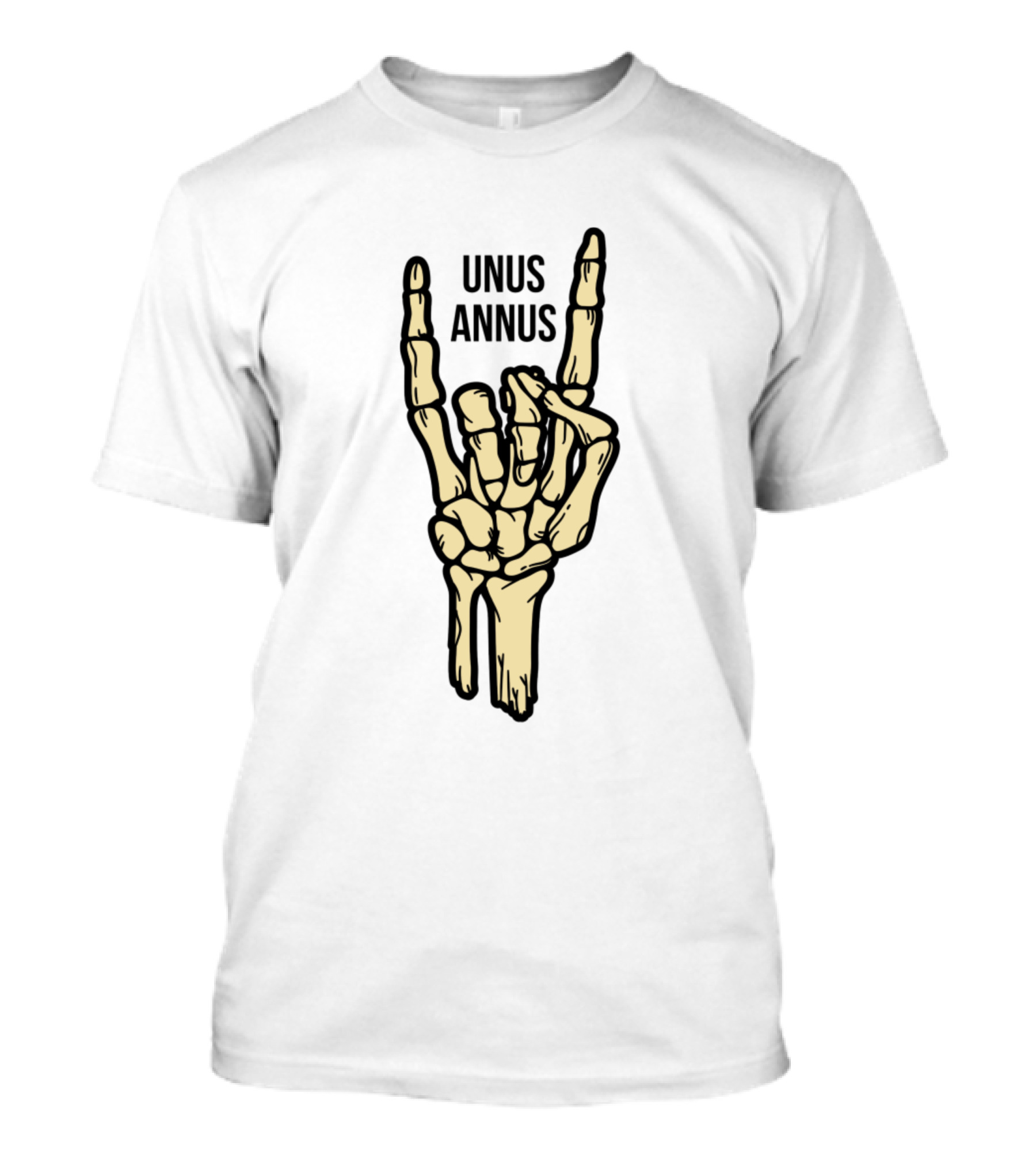 Unus Annus Skeleton Hand Gesture T-Shirt