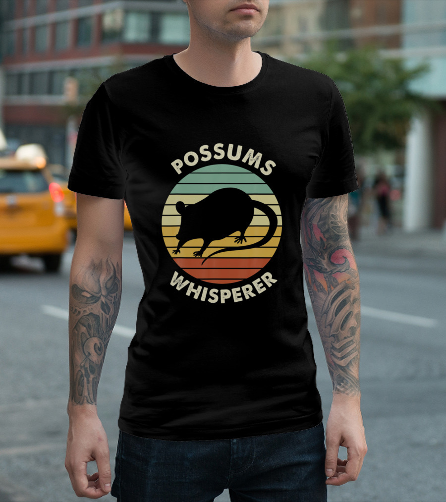 Vintage Possums Whisperer Retro Sunset T-Shirt