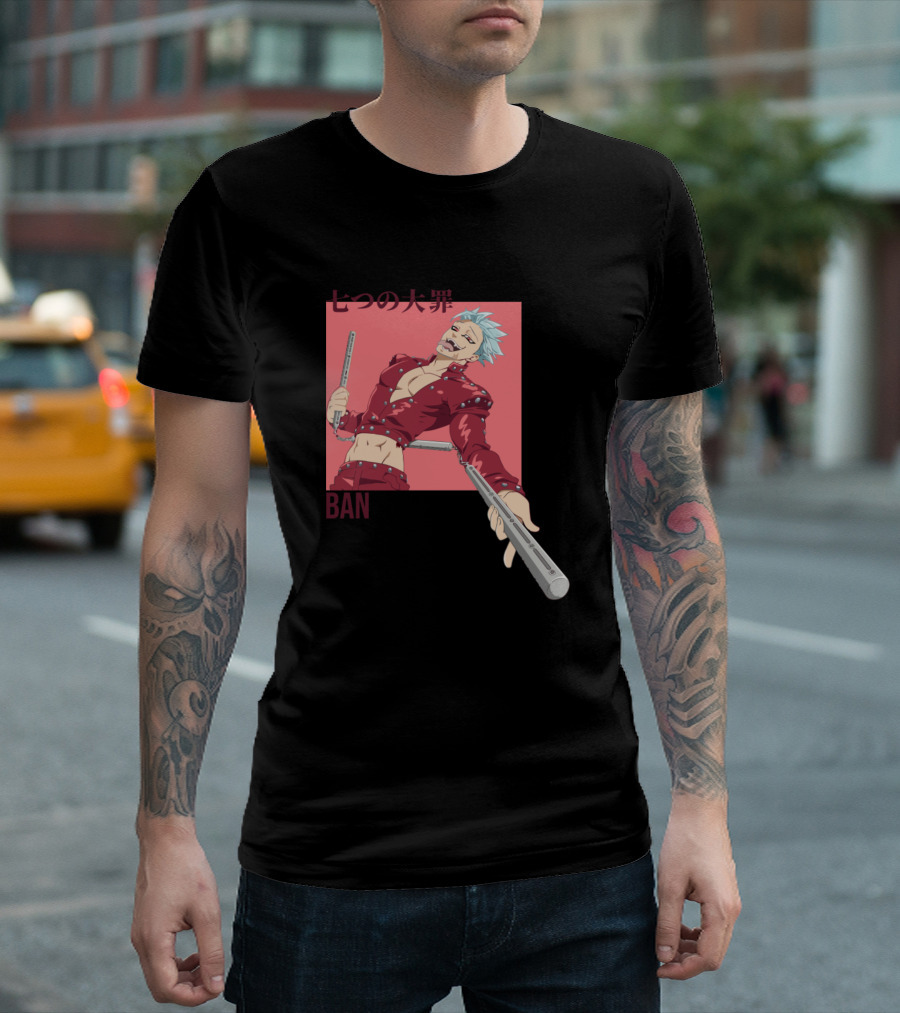 Ban Nanatsu No Taizai Character Art Anime T-Shirt