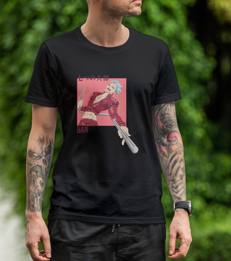 Ban Nanatsu No Taizai Character Art Anime T-Shirt