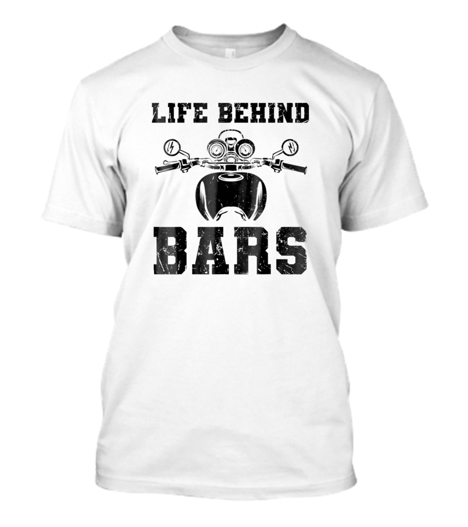 Life Behind Bars Cool Vintage Motorcycle Cute Life T-Shirt