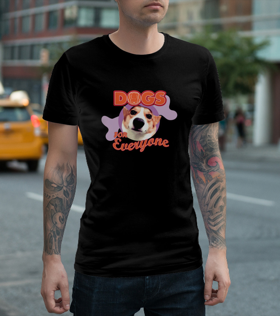 DOGS FOR EVERYONE Corgi Graphic Print T-Shirt
