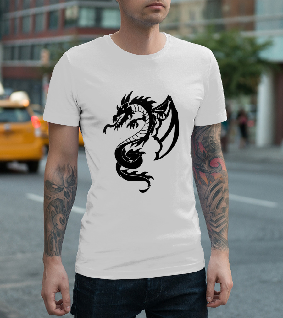Dragon Tribal Tattoo Dark T-Shirt