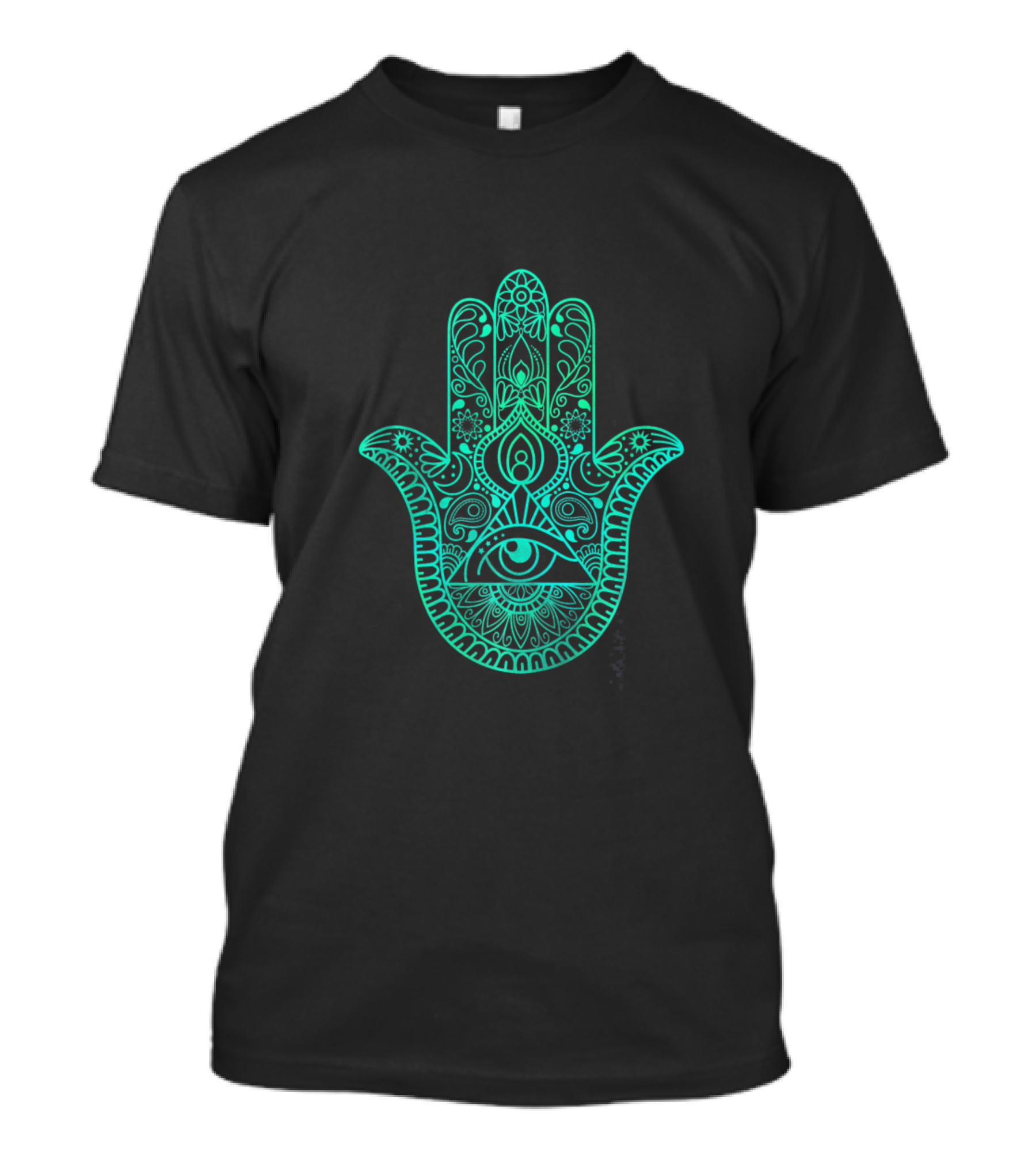 Hamsa Eye Symbol Yoga Meditation Spiritual Mandala T-Shirt