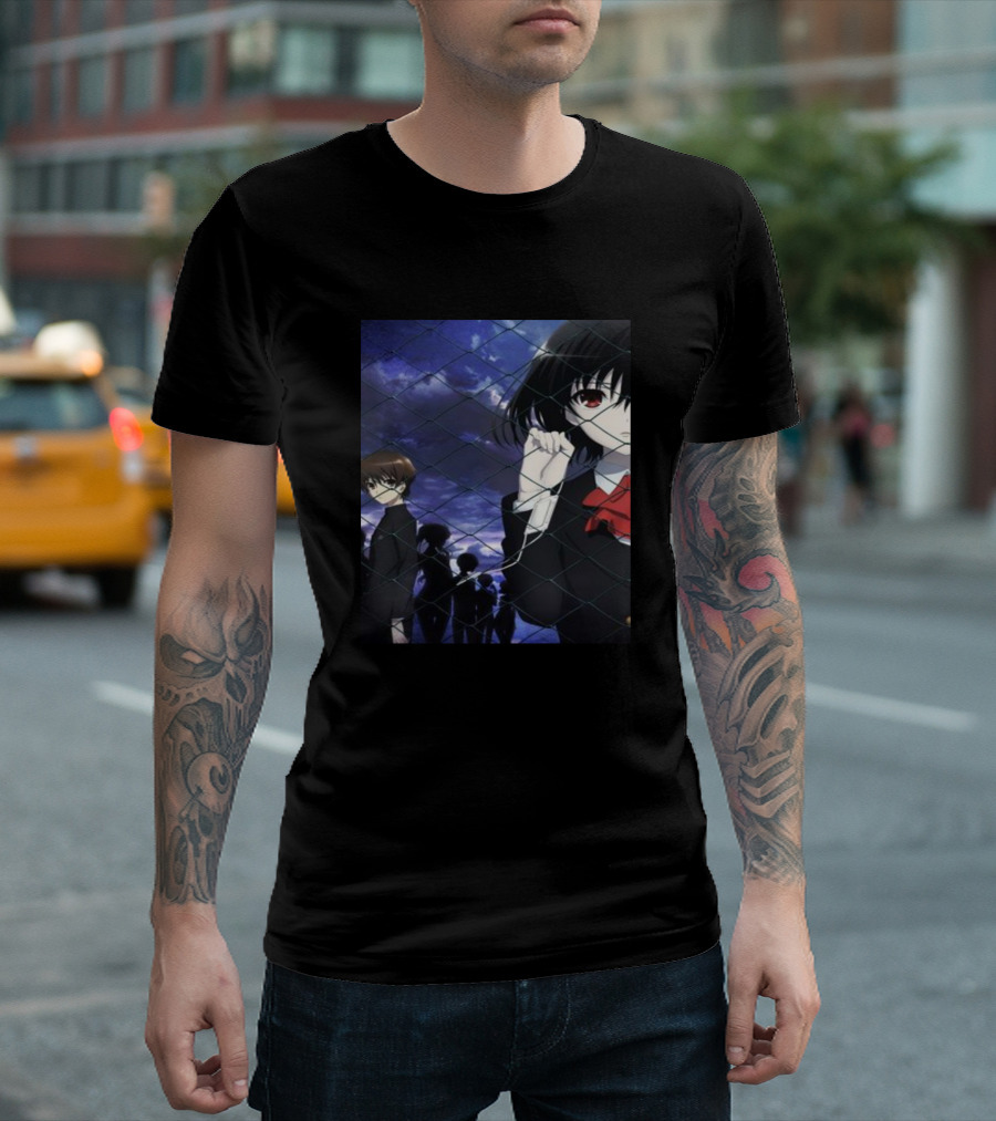 Misaki Mei Another Anime Character Fence Scene T-Shirt