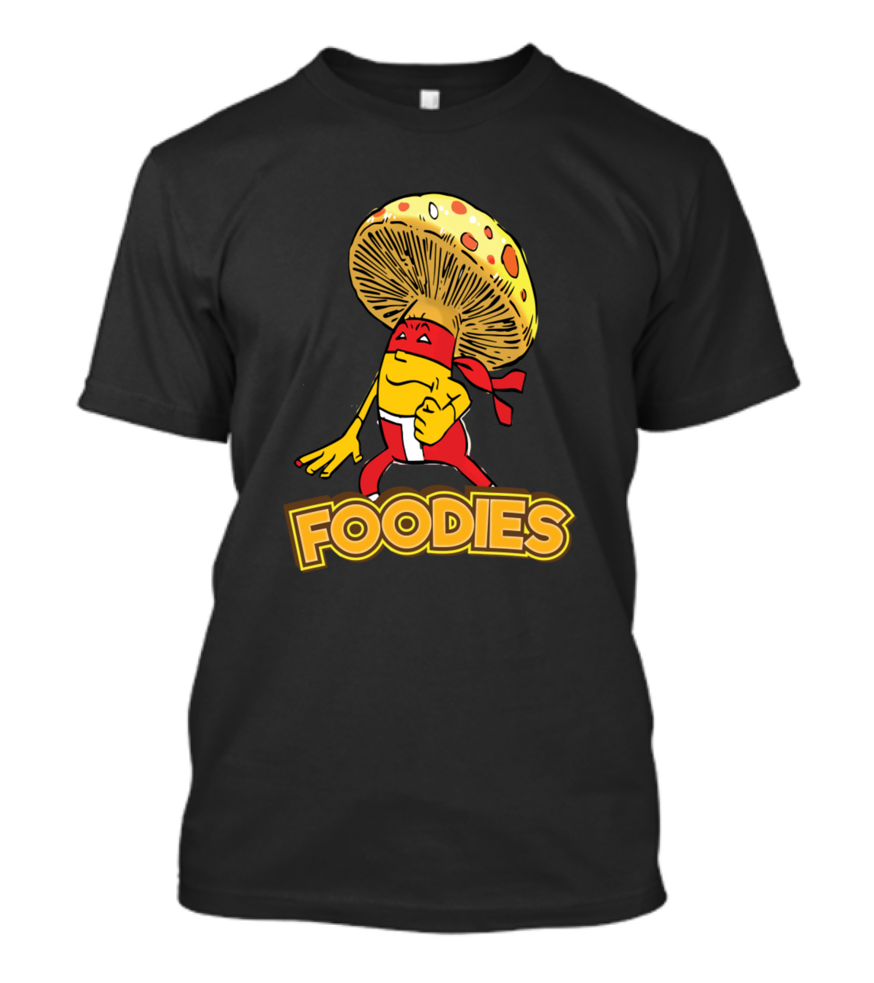 Foodies Mushroom Ninja Vegan Fighter T-Shirt