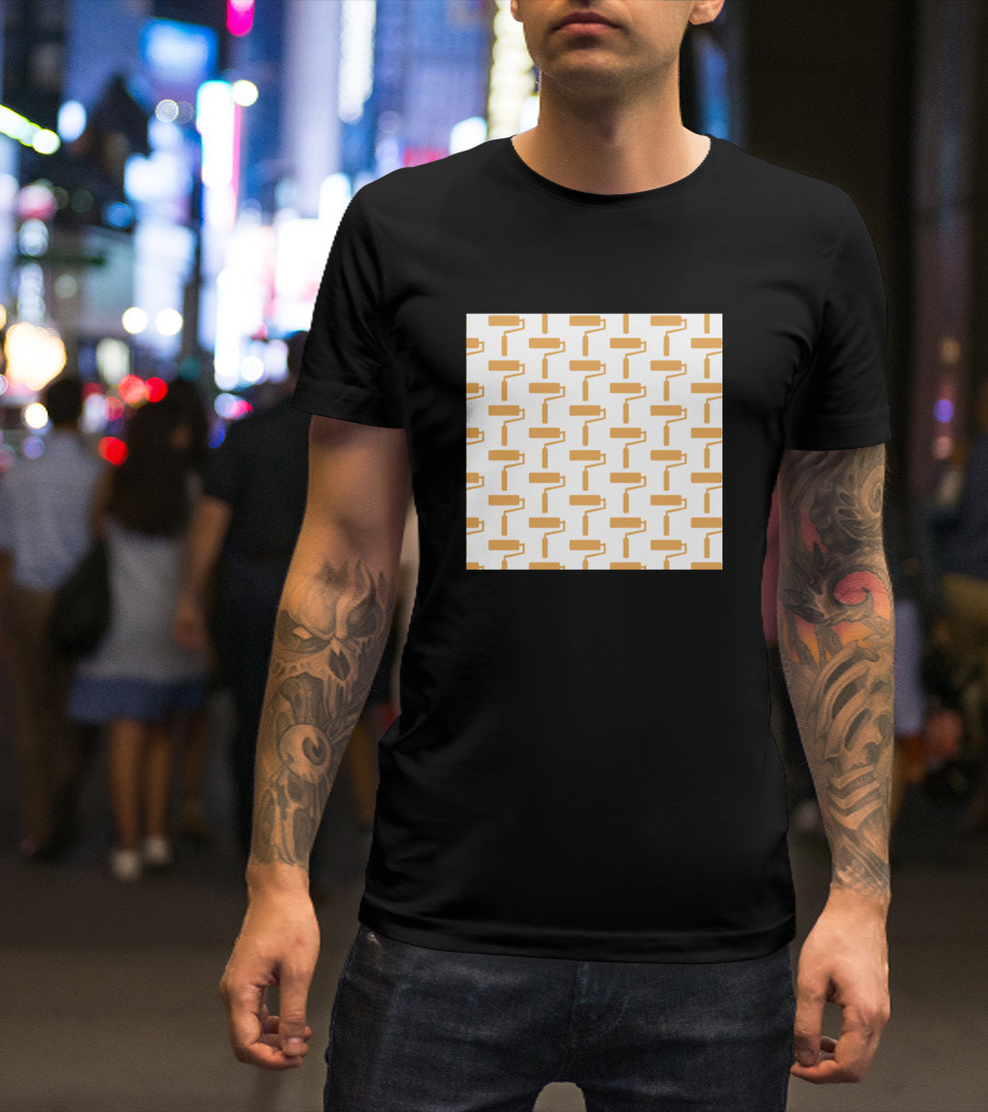Paint Roller Background T-Shirt