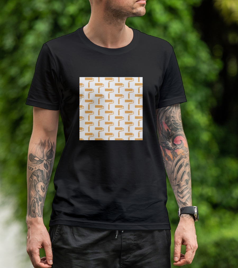 Paint Roller Background T-Shirt
